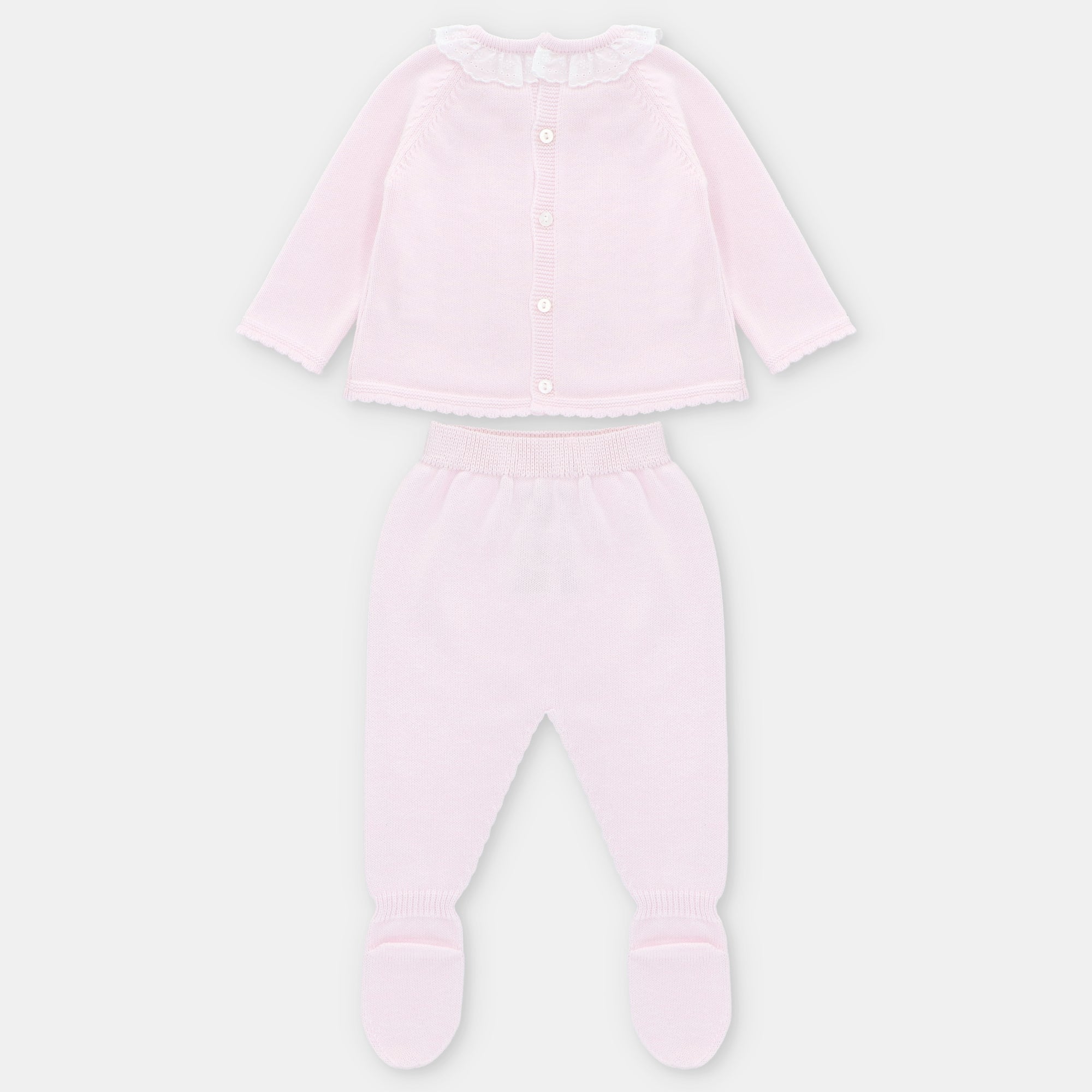 SET SWEATER & LEGGINGS KNIT GIRL MONTREAL -PINK