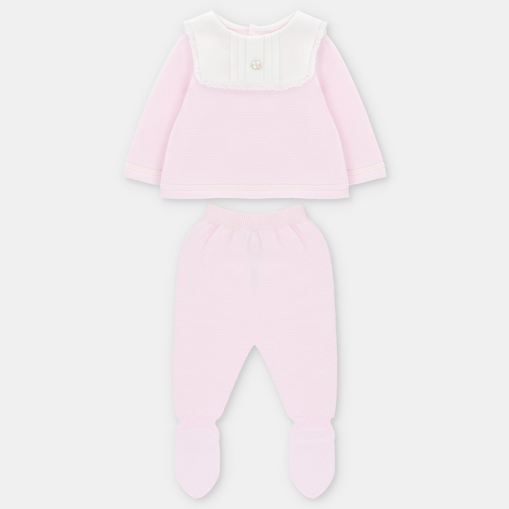 SET SWEATER & LEGGINGS KNIT GIRL MONTREAL -ROSA BEBÉ
