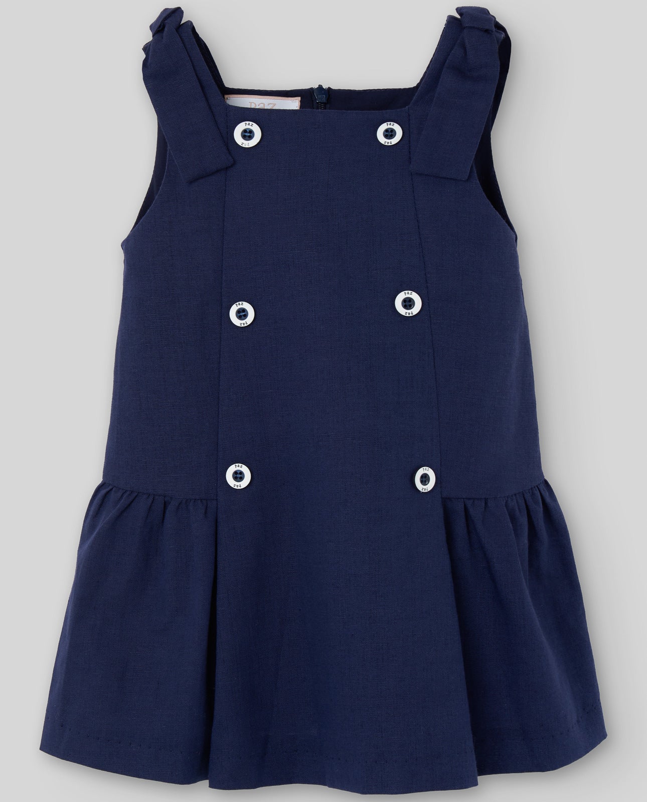 VESTIDO LINO ALGODON BOTONES INFANTIL "ESLORA"