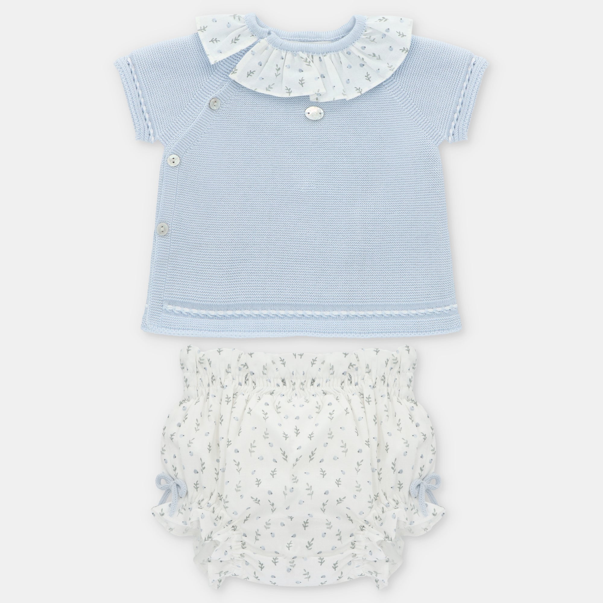 SET SWEATER & NAPPY COVER KNIT & WOVEN PRINTED GIRL OTTAWA