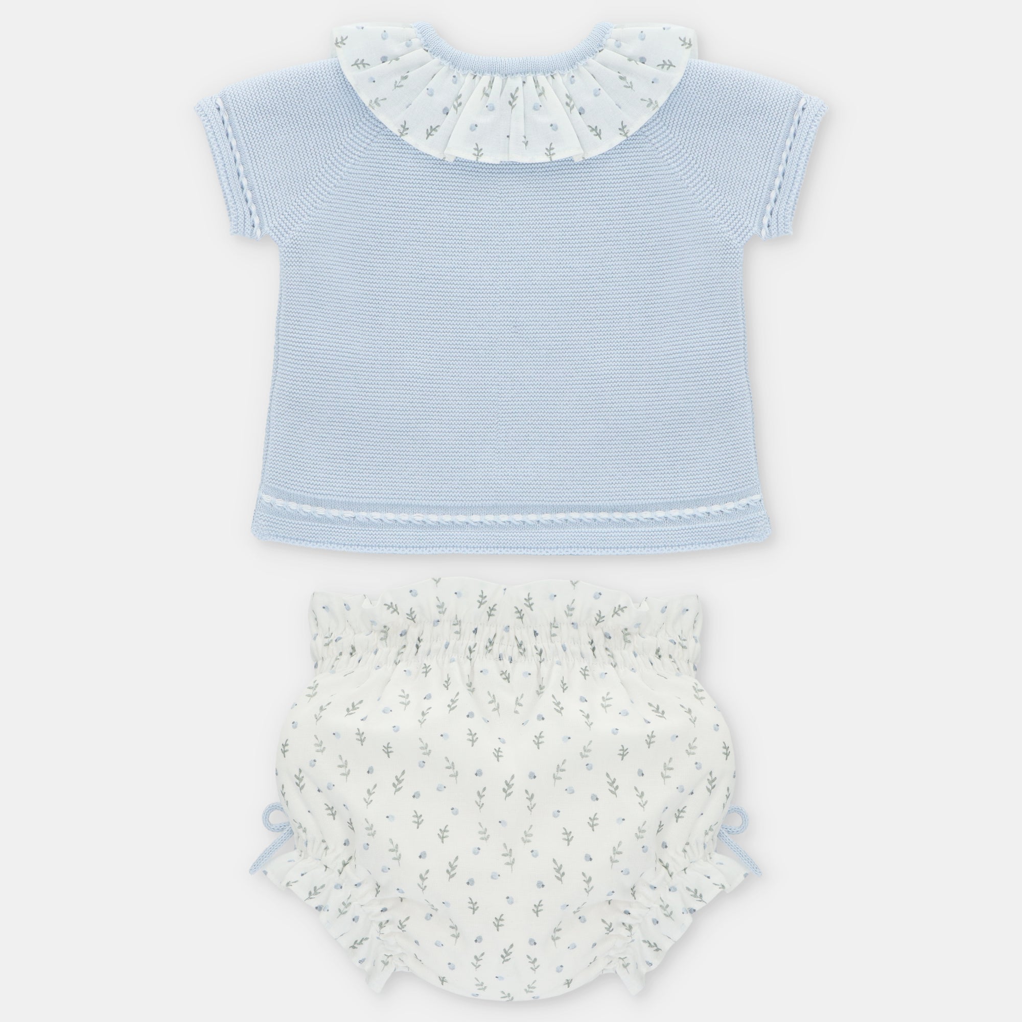 SET SWEATER & NAPPY COVER KNIT & WOVEN PRINTED GIRL OTTAWA