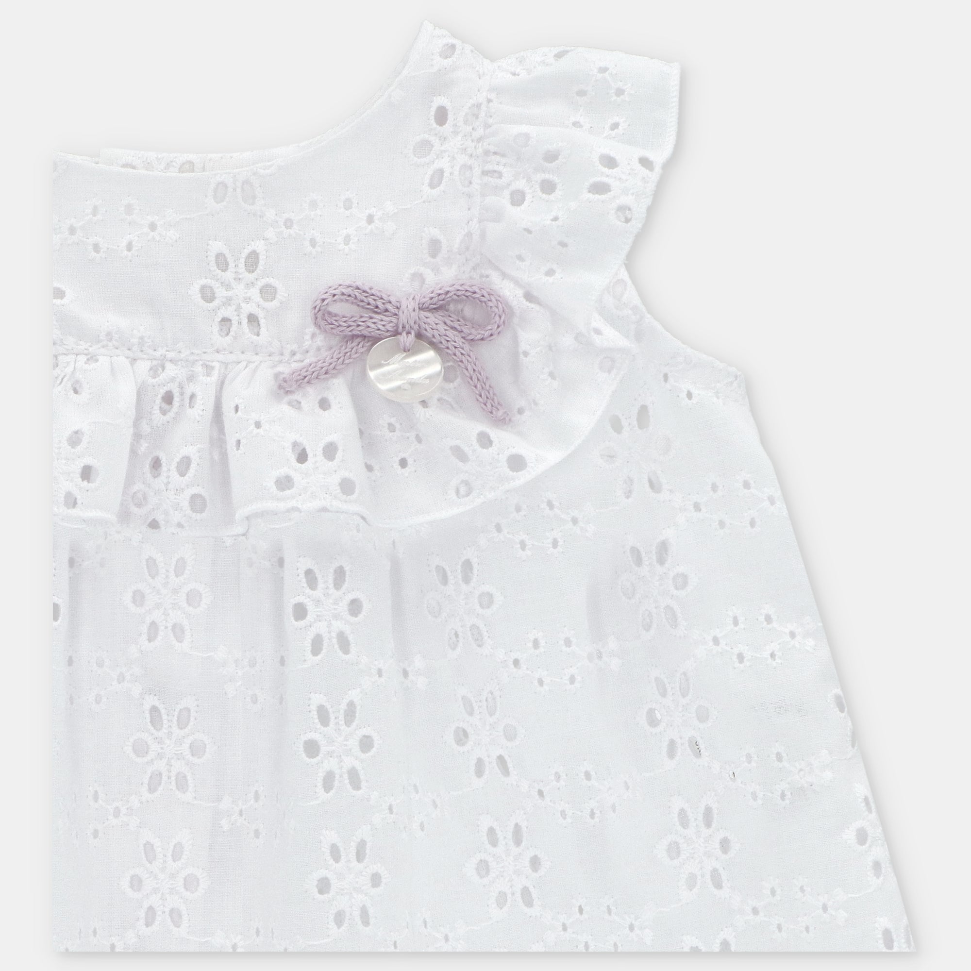 SET BLOUSE & NAPPY COVER KNIT & WOVEN GIRL NIAGARA
