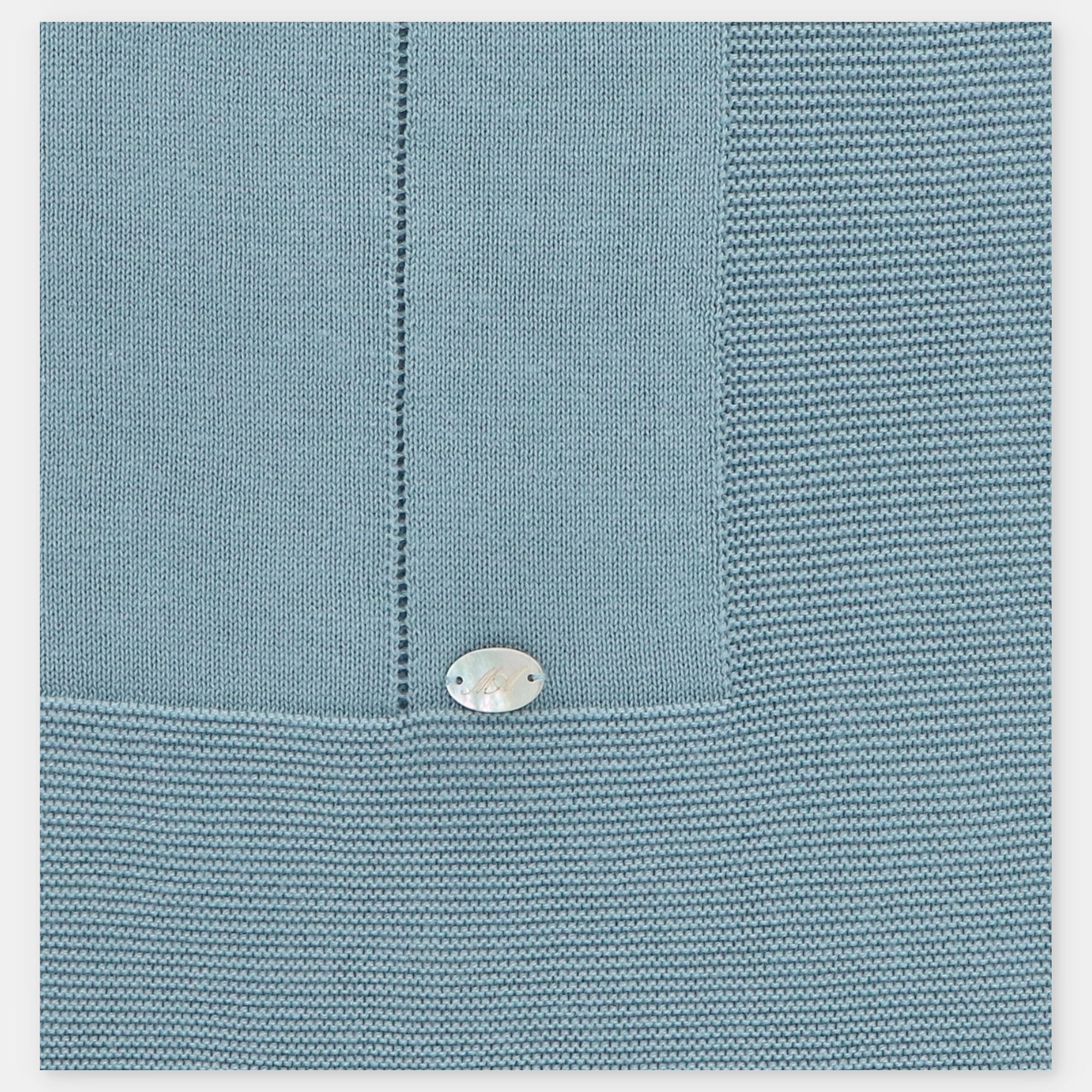 BLANKET KNIT UNISEX MONTREAL FRENCH BLUE