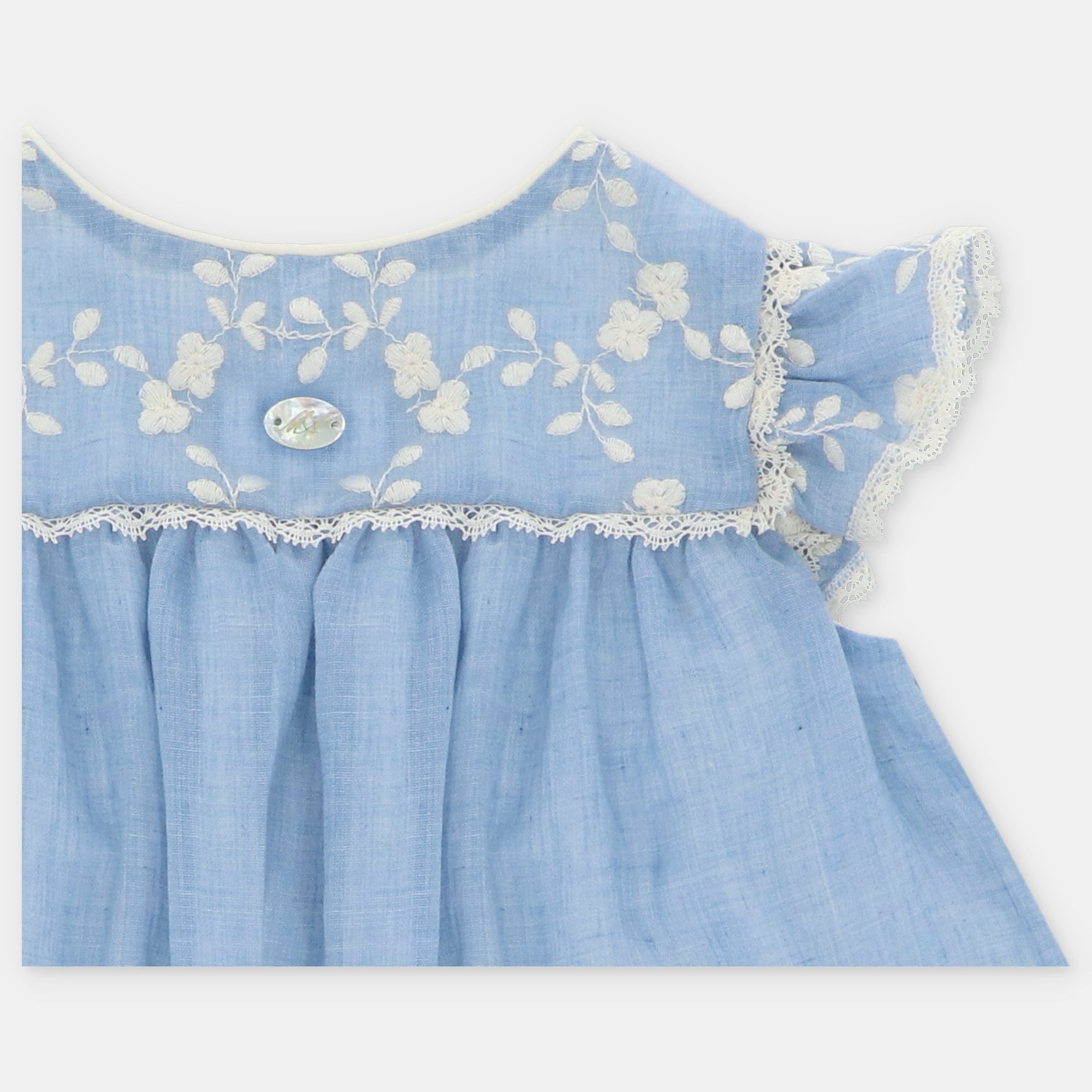 SET DRESS & NAPPY COVER WOVEN GIRL SURREY