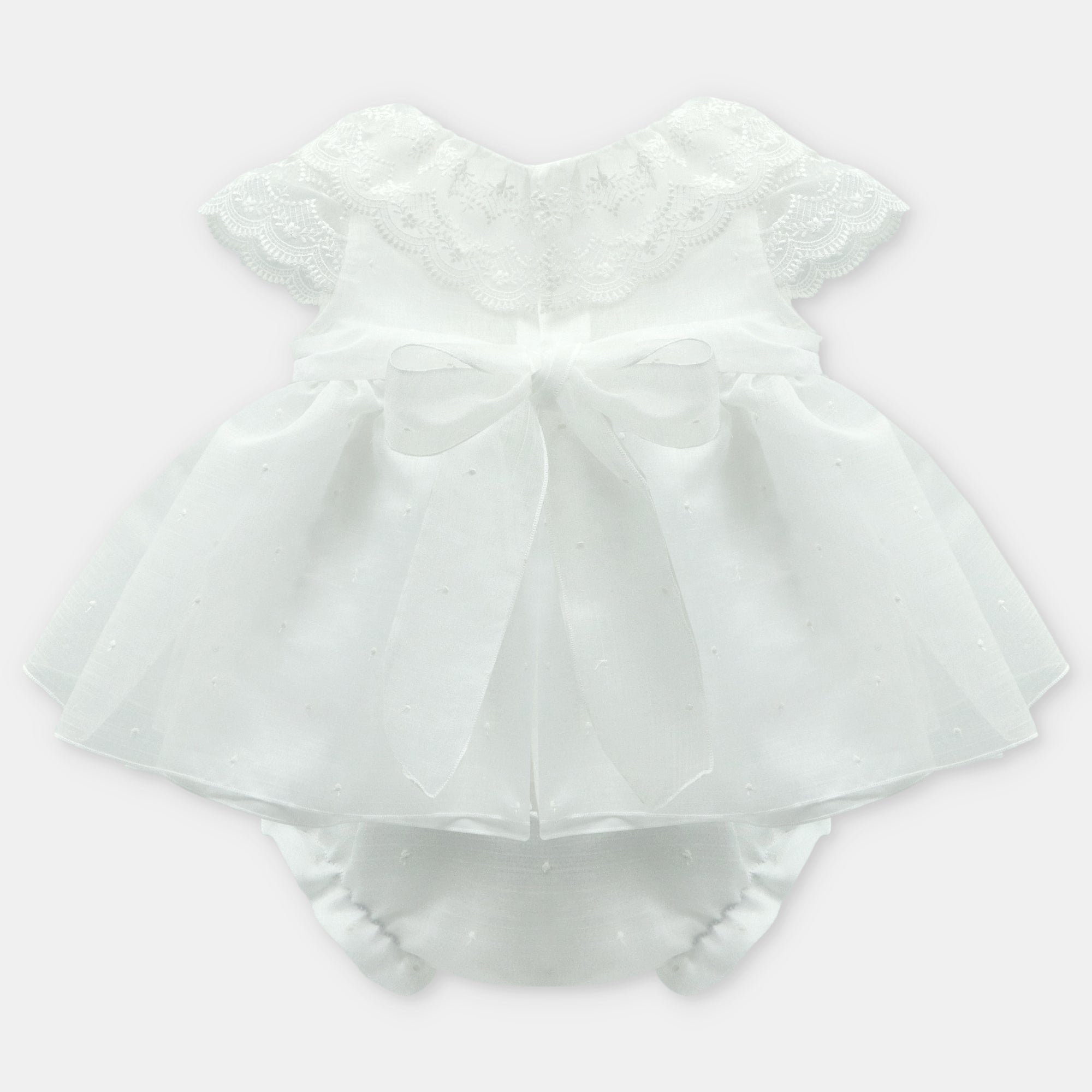 SET DRESS & NAPPY COVER TULLED WOVEN GIRL VICTORIA