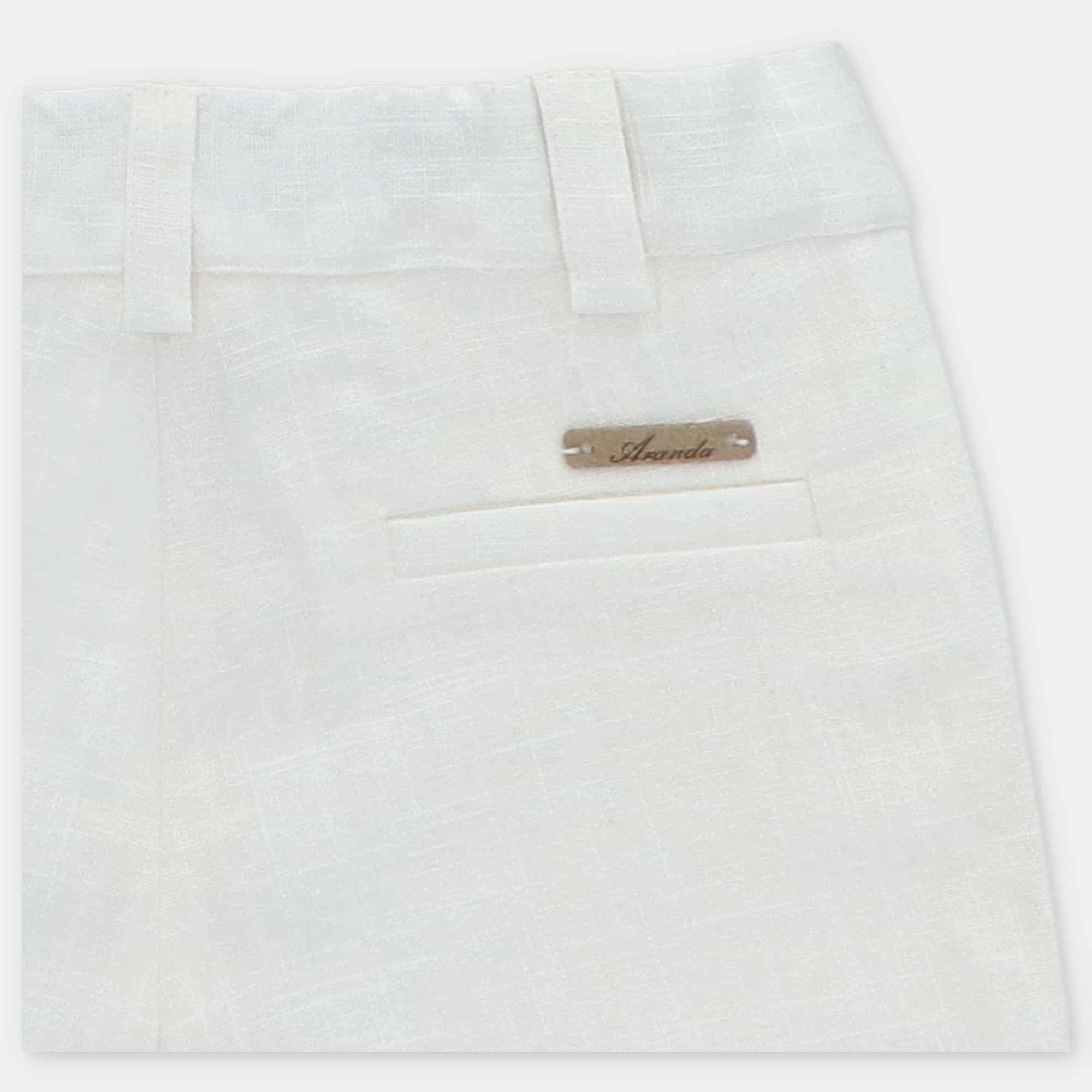 SHORTS WOVEN TWILL BOY OTTAWA WHITE