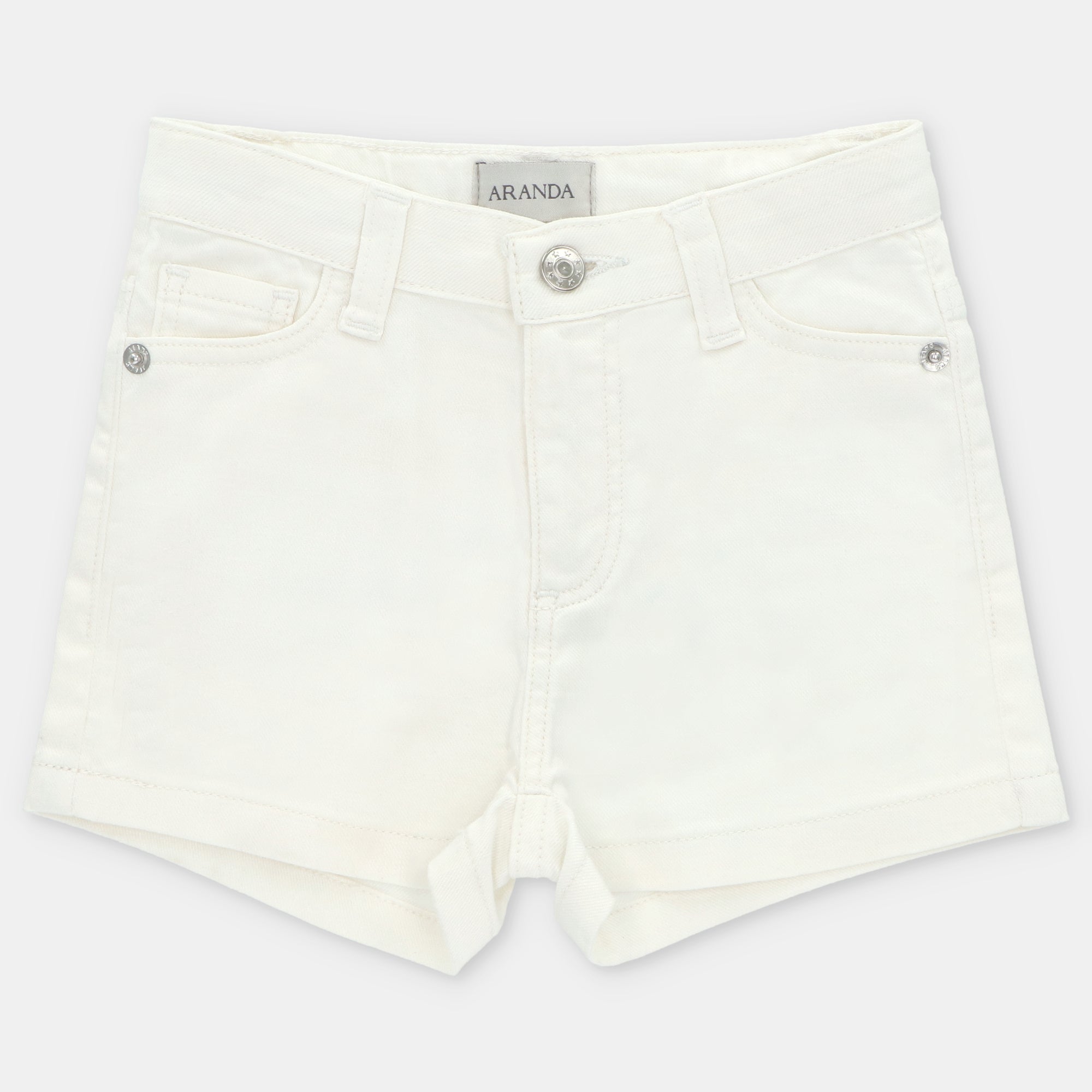 BLOUSE WOVEN GIRL SURREY AND WHITE SHORTS