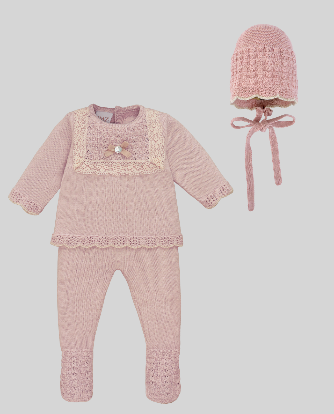 Conjunto Jubon, Polaina y Capota "Pascua"