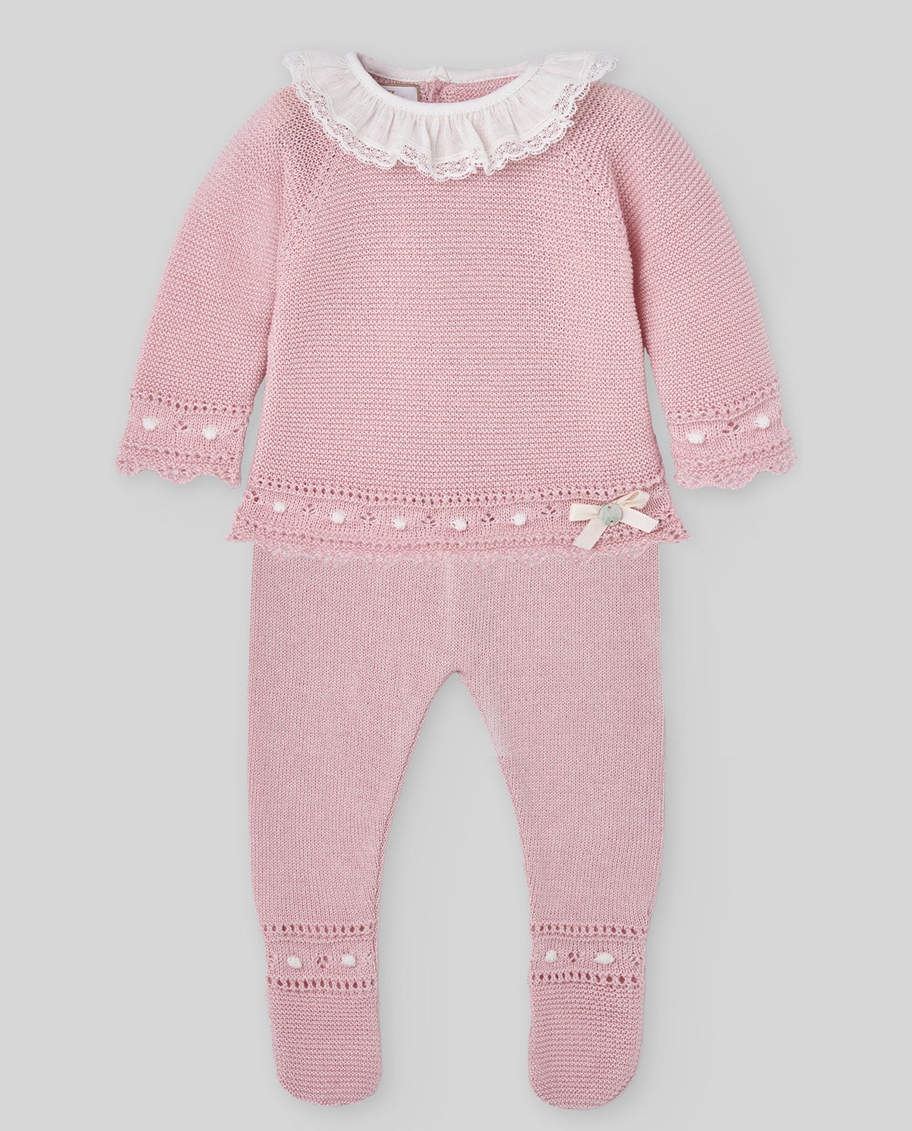 CTO. Niña JUBON + POLAINA + GORRO "ALEGRA  V26" en Rosa Tiza