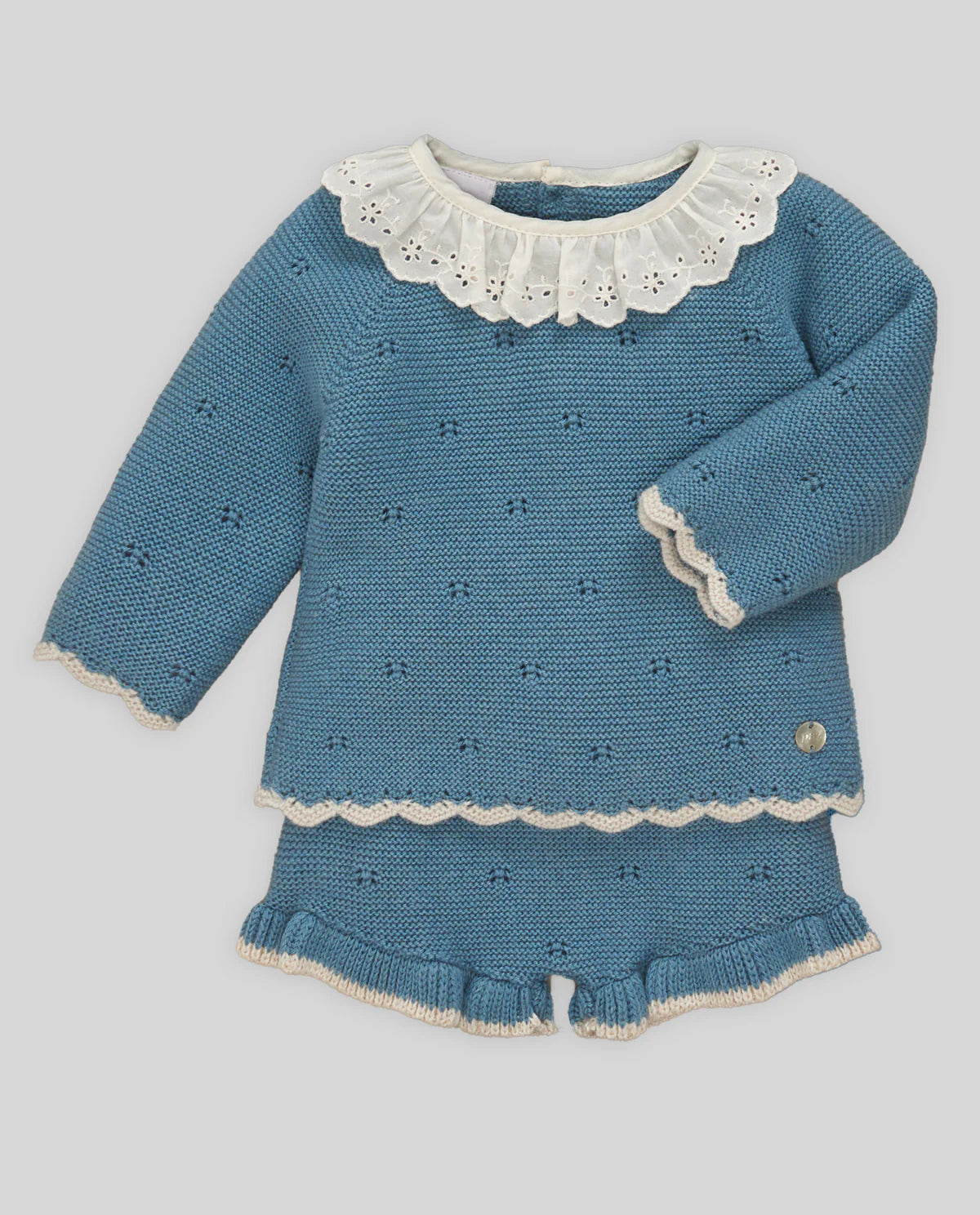 Conjunto Jubon y Pantalon Corto "Quinta" en Azul Nilo