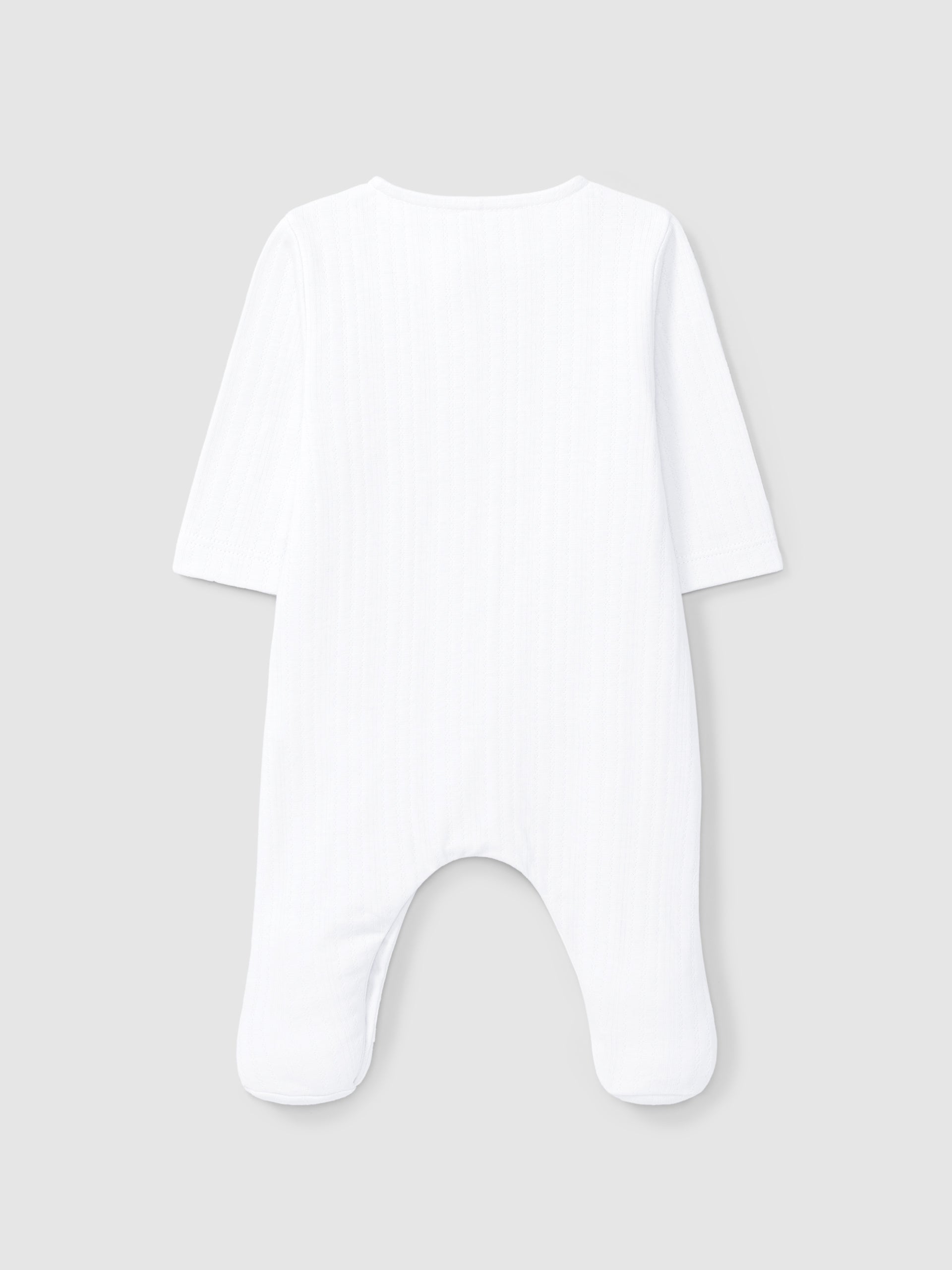 Babygrow in organic cotton with embroidered detail