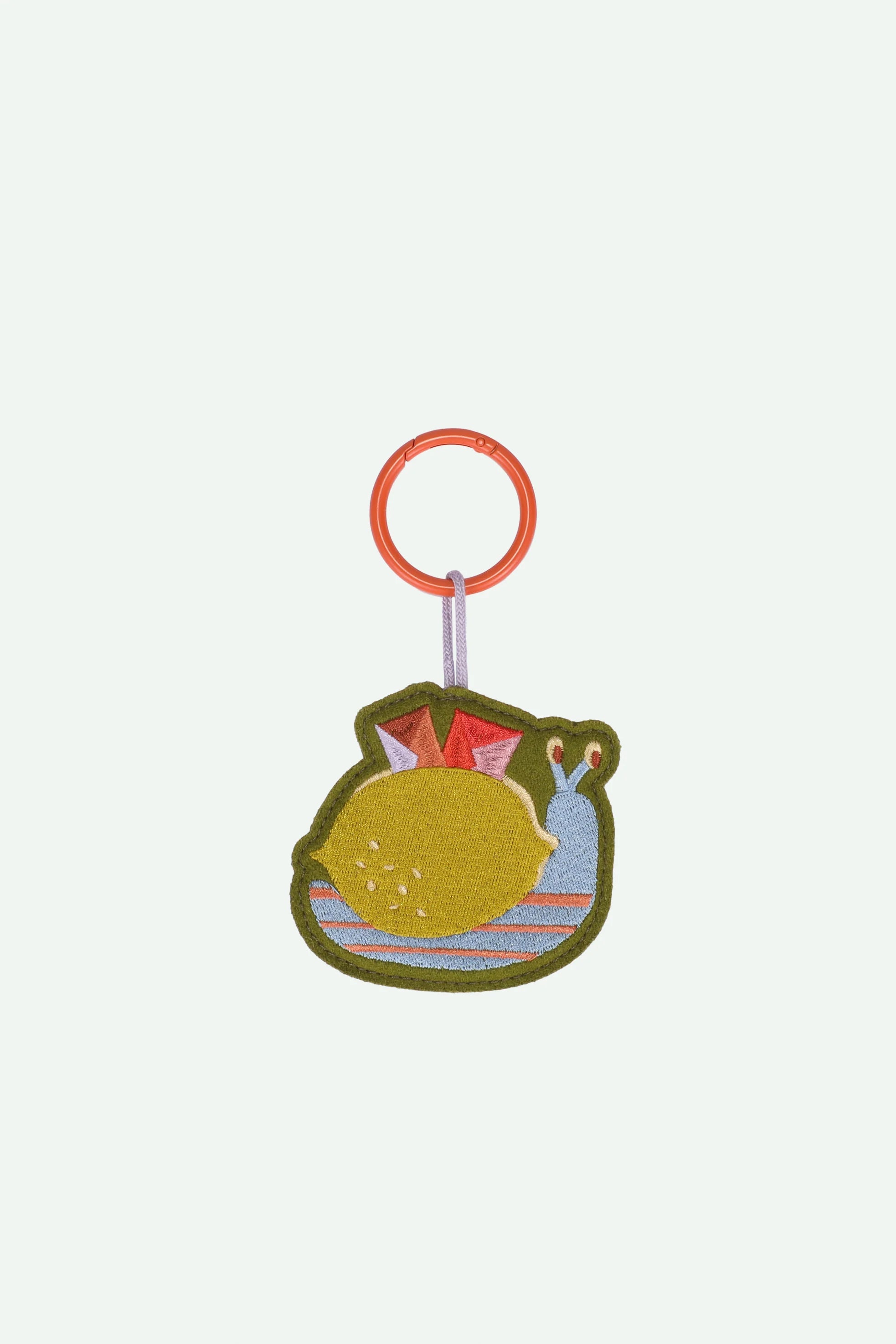 Embroidered keychain snail mail