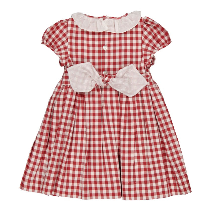 Daria dress in Large red gingham twill