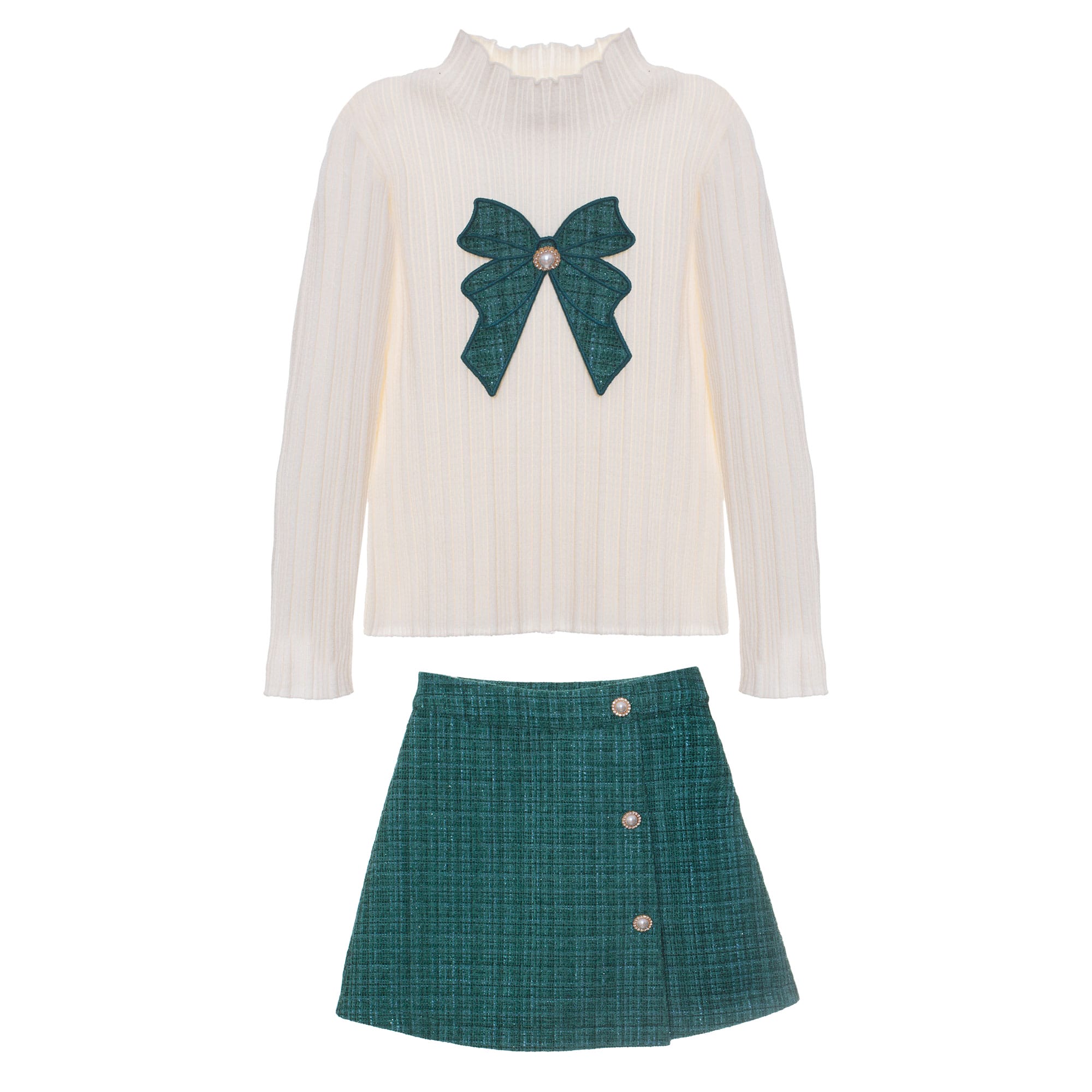 Emerald Woven Girl Set