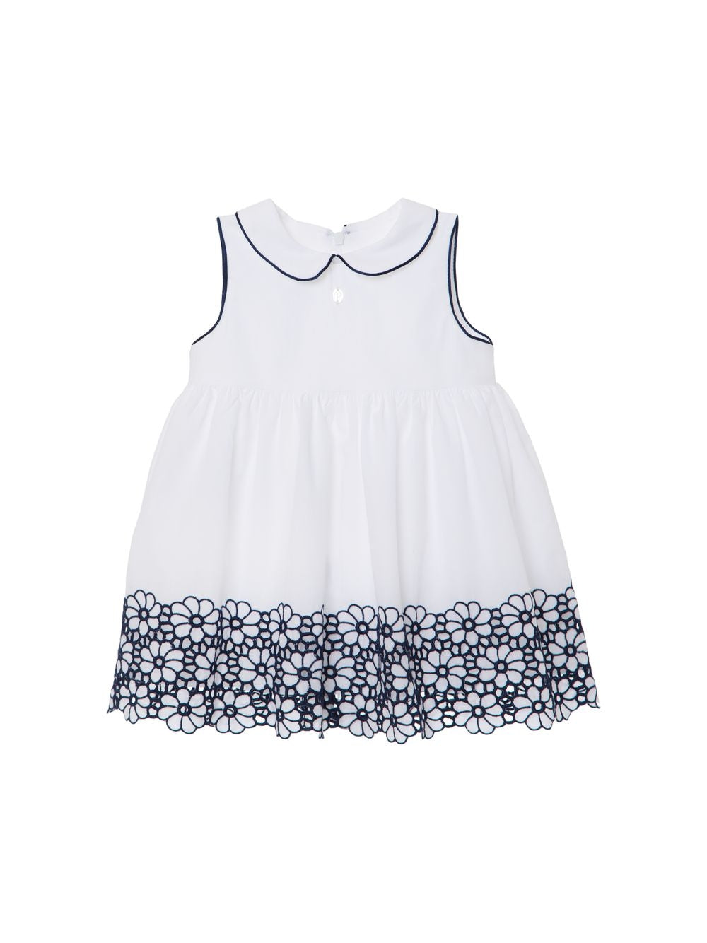 Navy Blue embroidered voile dress