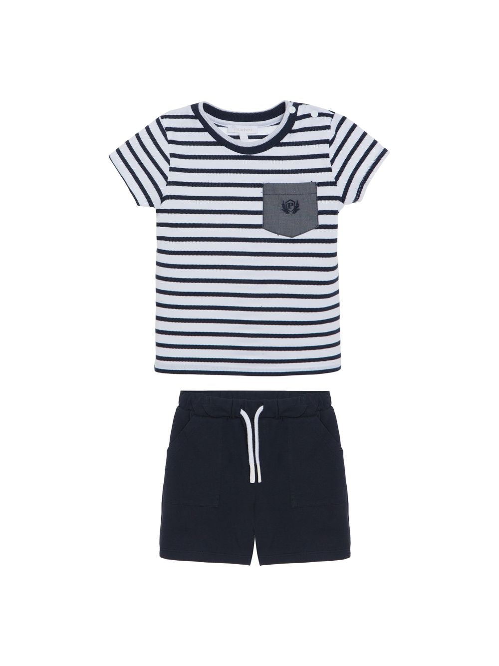 Navy blue striped set