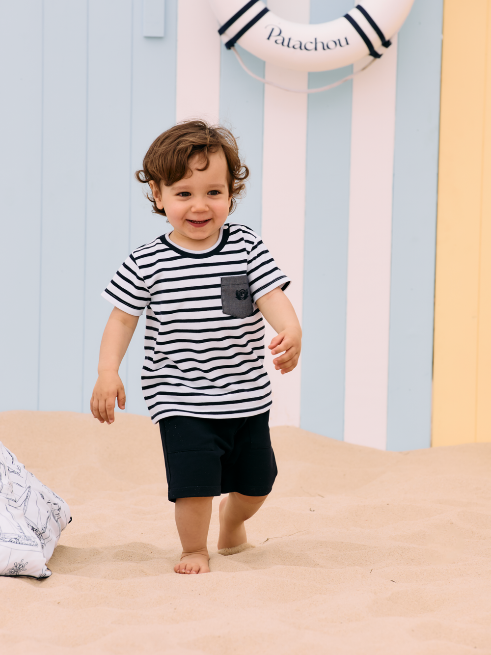 Navy blue striped set