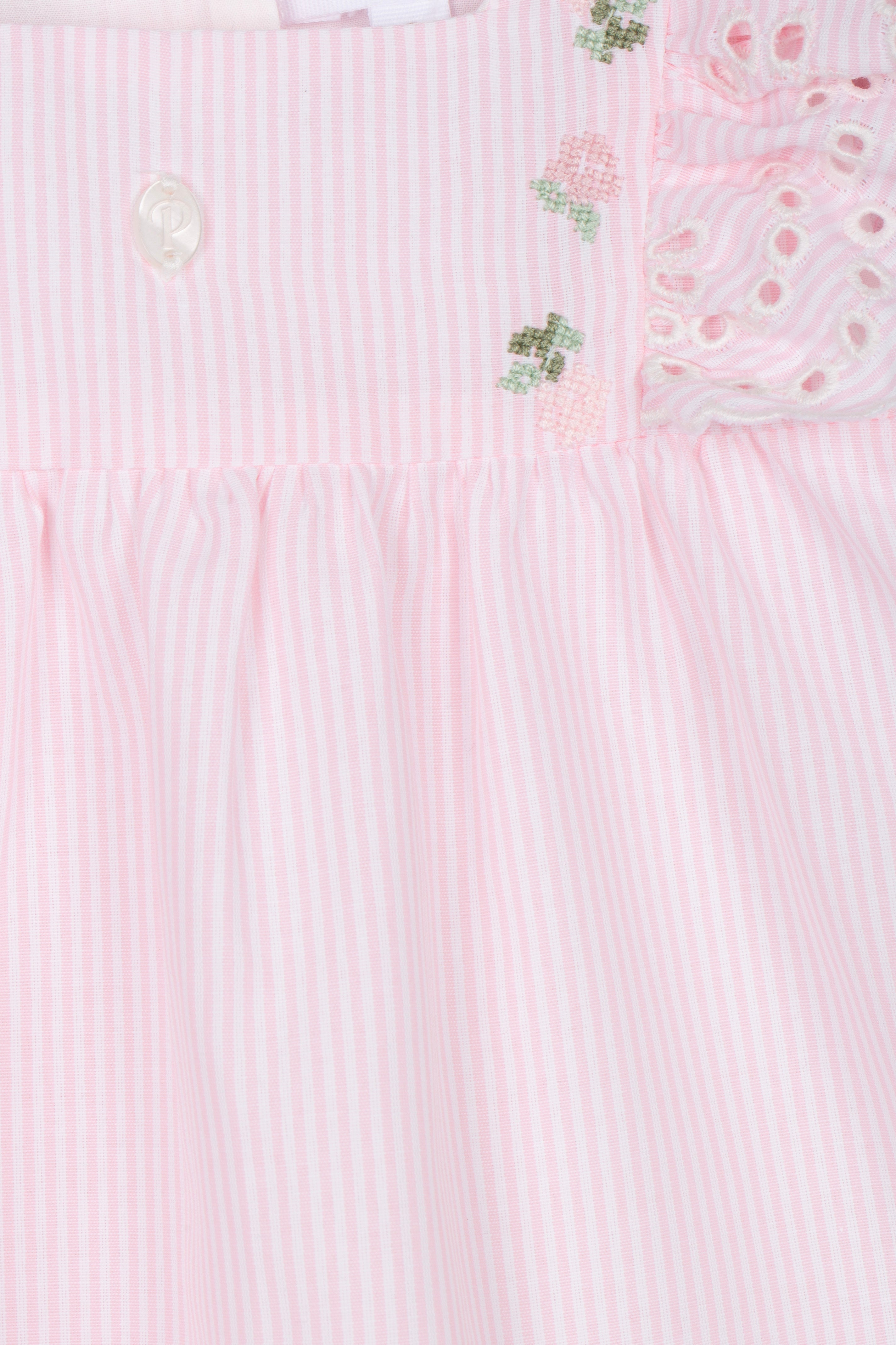 Girl Pink Stripe Short Set