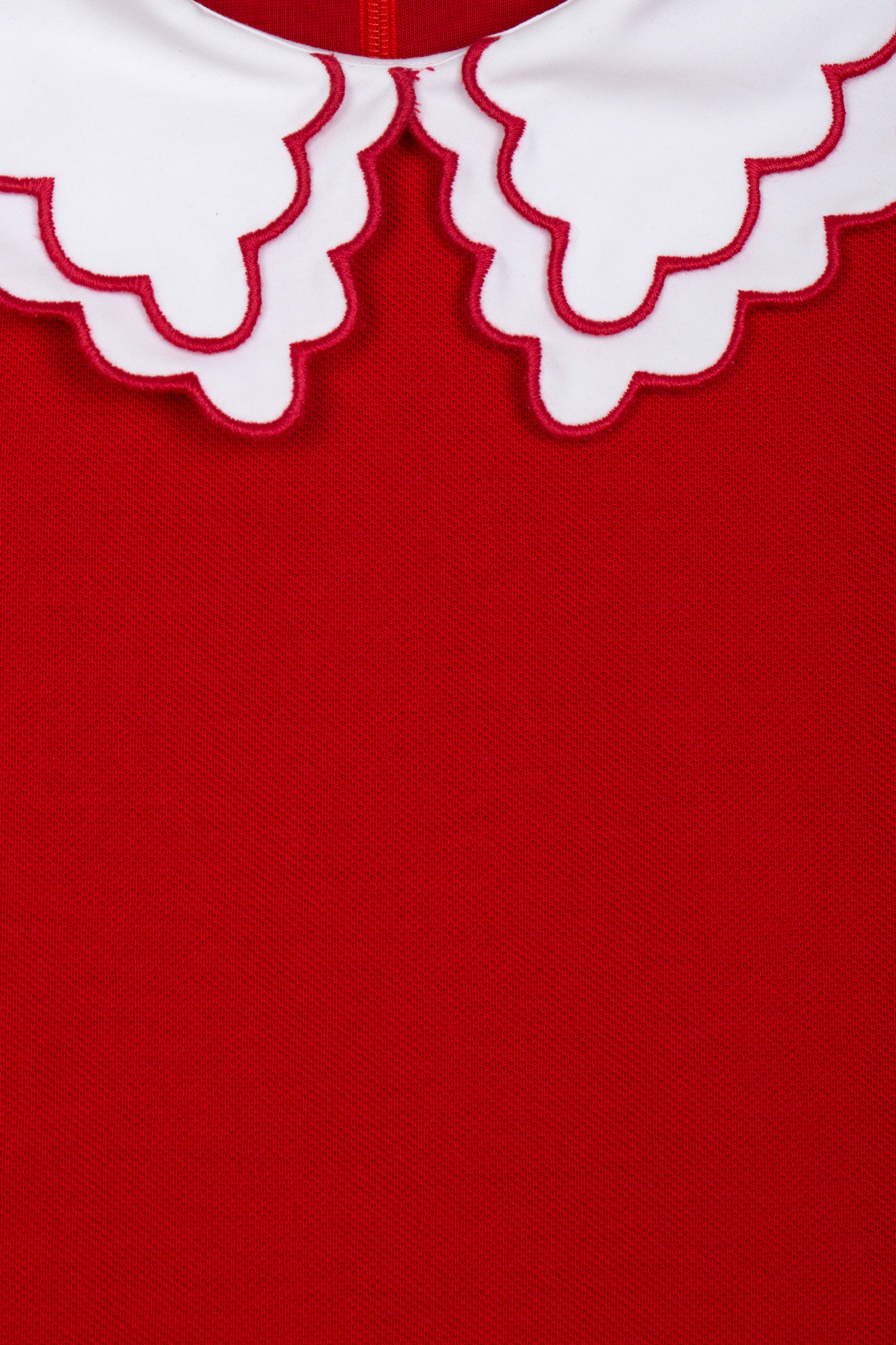 Girl Red Pique Dress