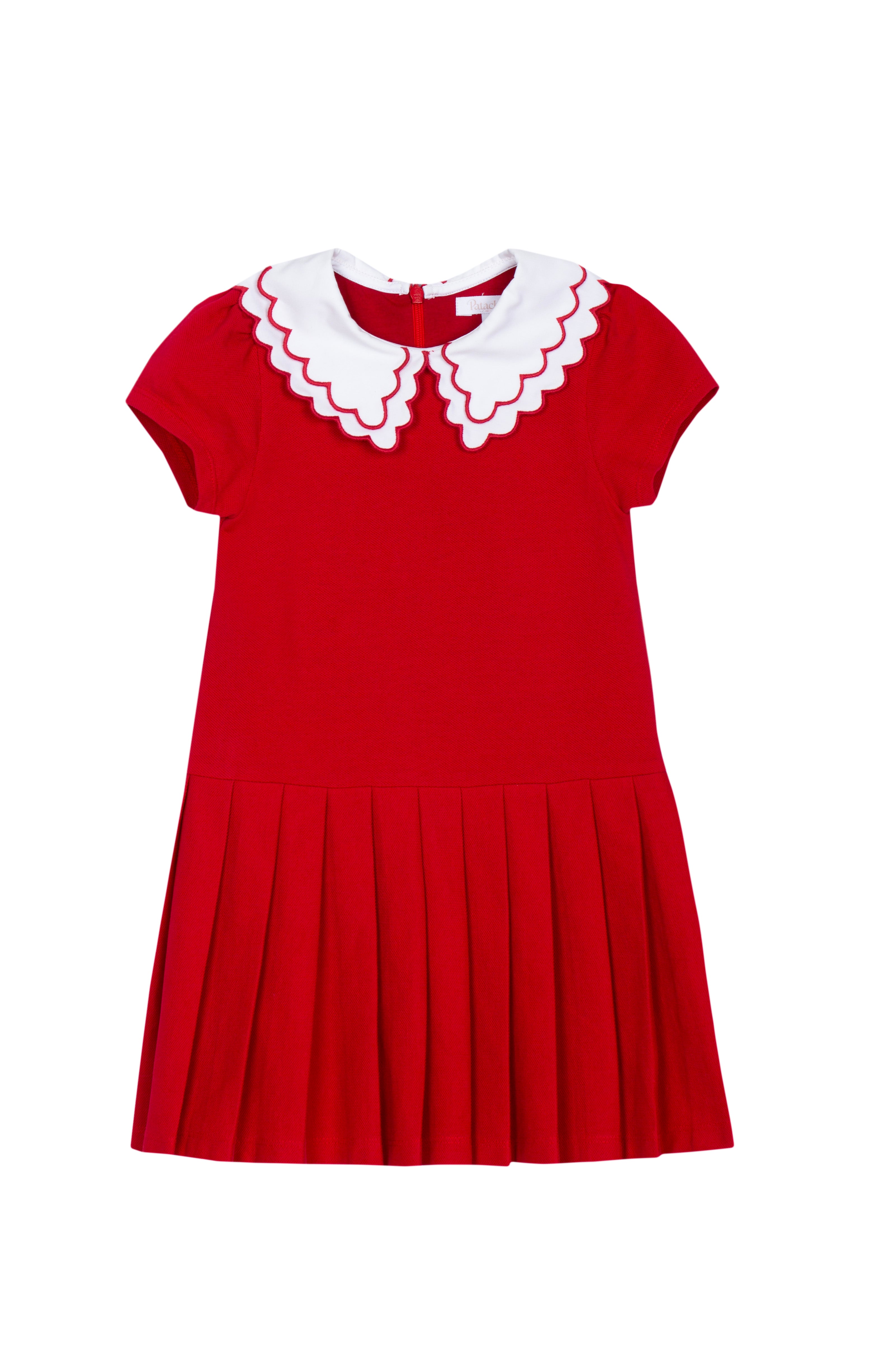 Girl Red Pique Dress