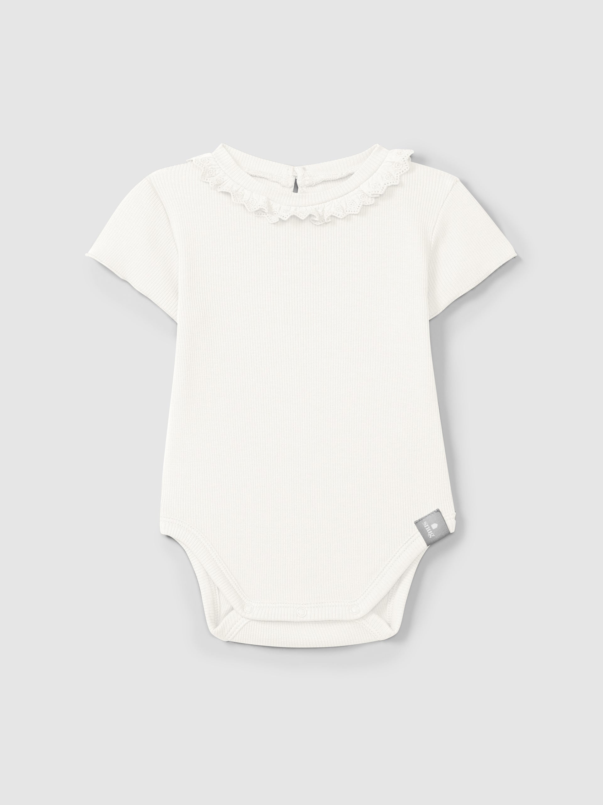 White Bodysuit without collar with pocket
