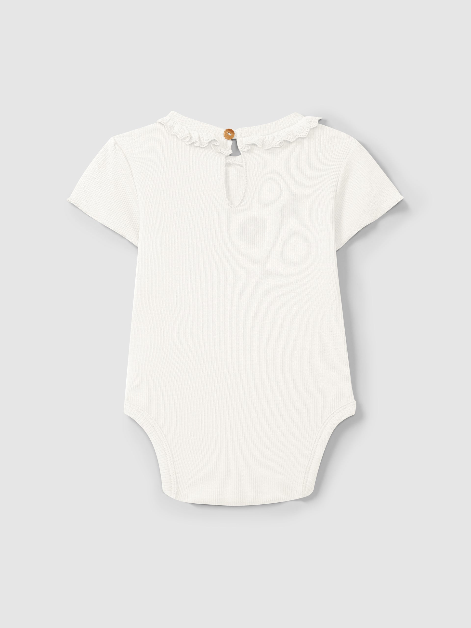 White Bodysuit without collar with pocket