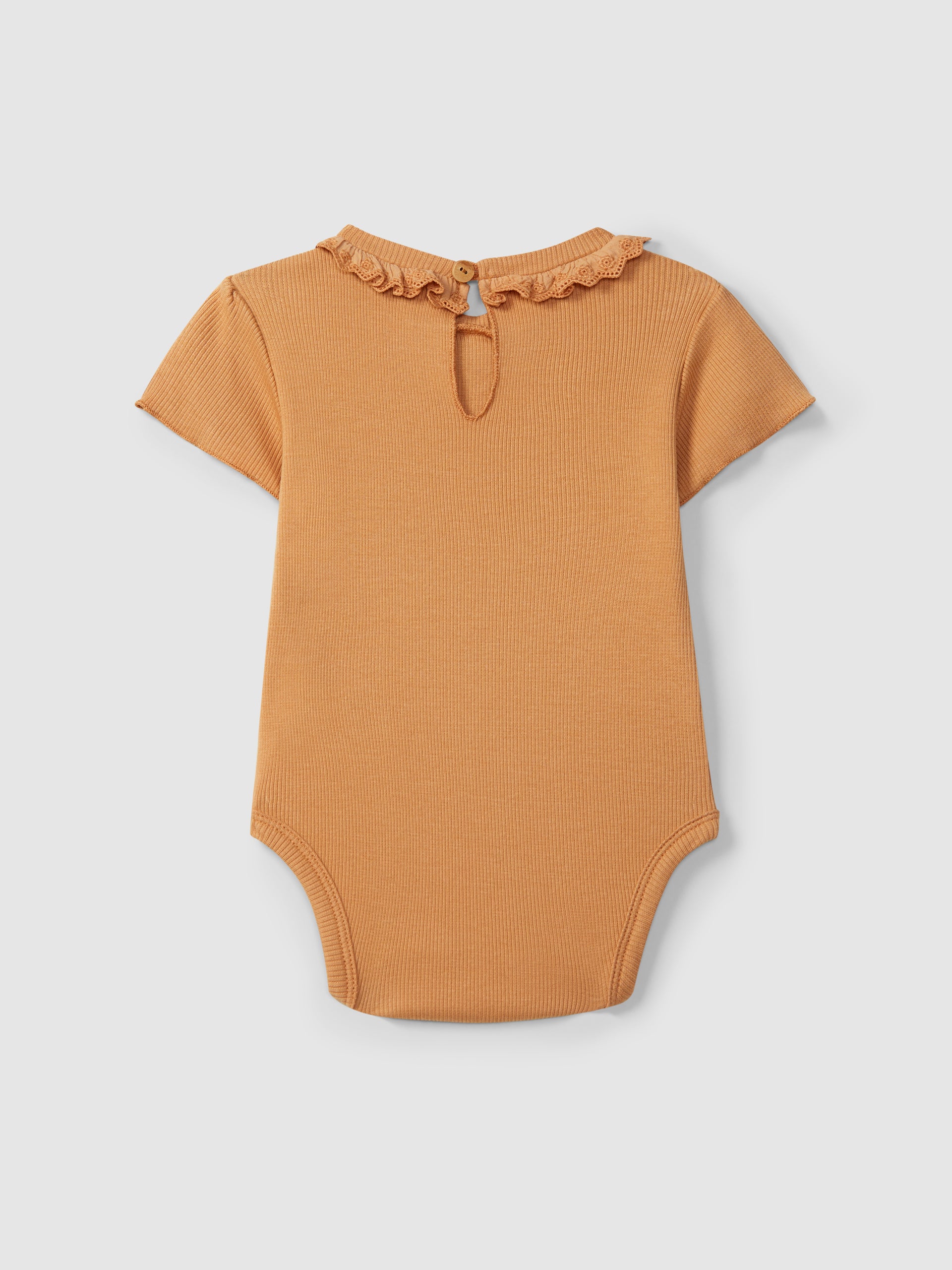 Ocre Bodysuit without collar with pocket