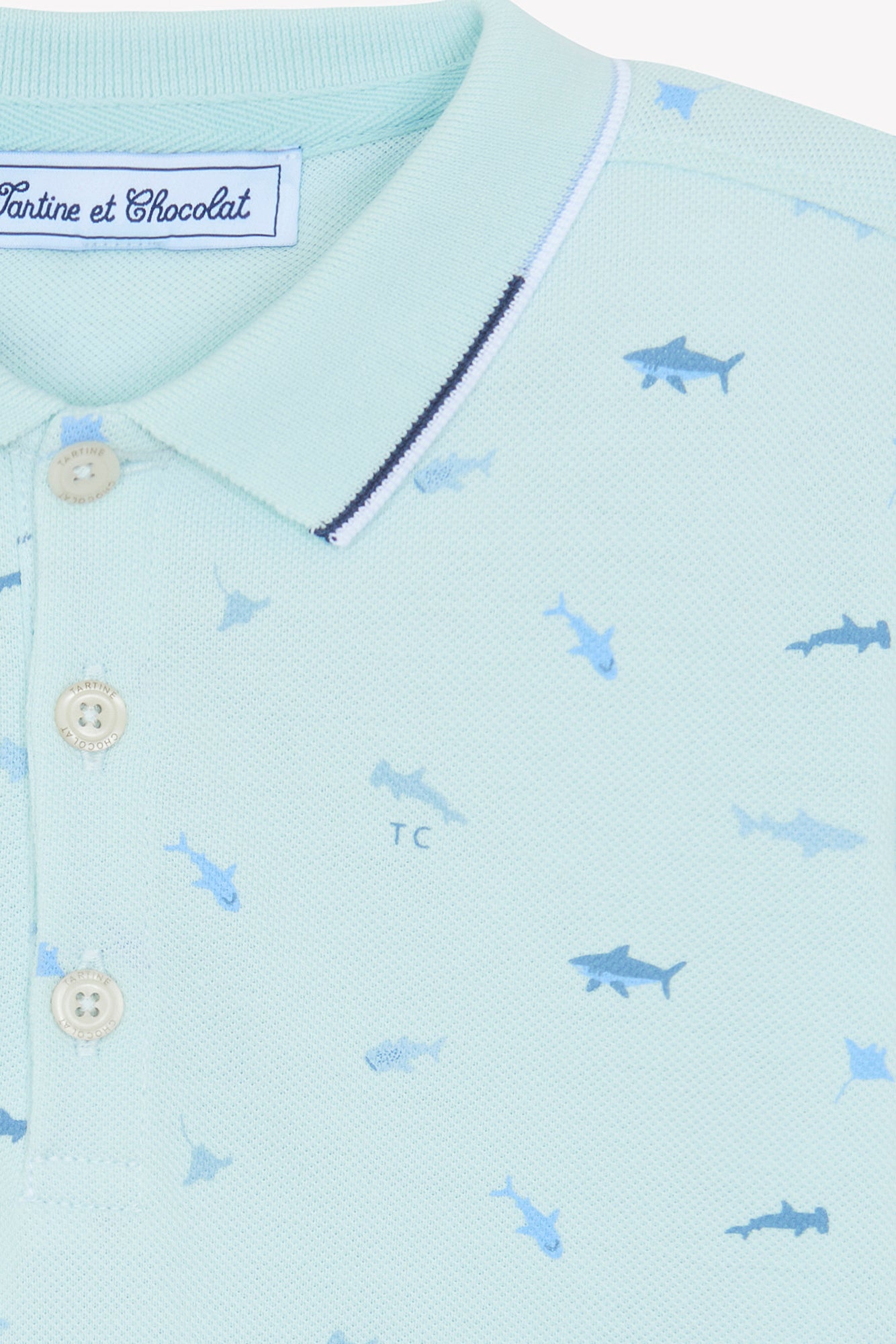 Polo Garçon Aqua