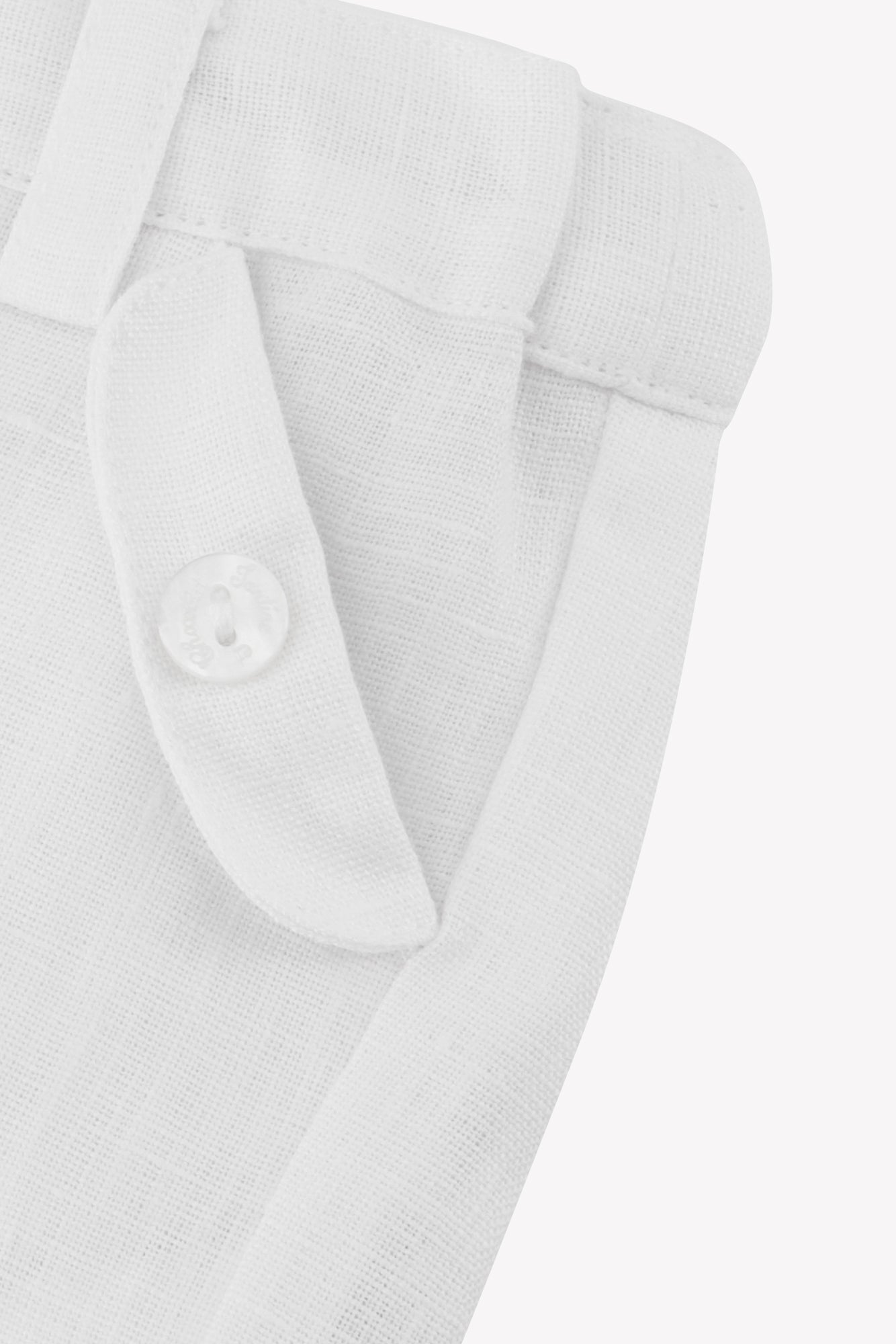 Linen Blanco Junior Garçon Shorts