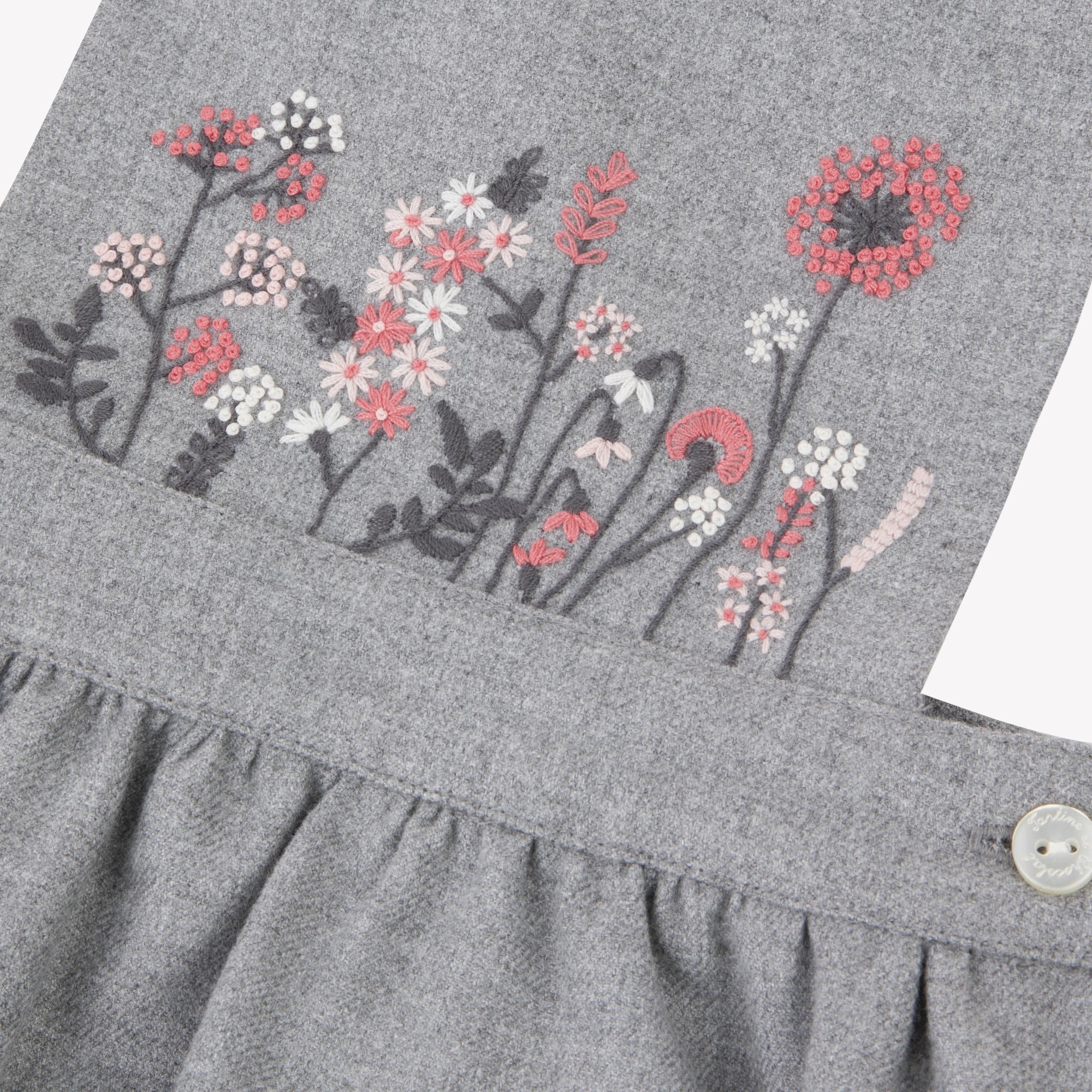 Girl Gris Moyen Dungaree Dress