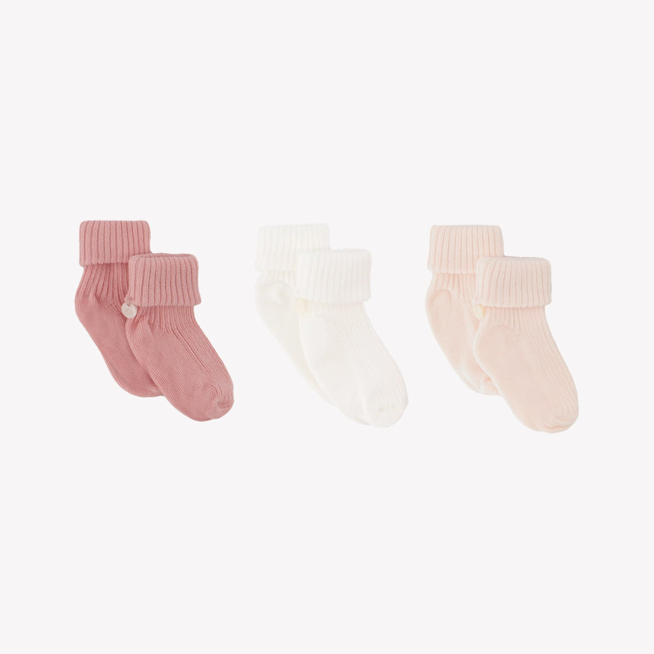Baby Sock Pack in Rose Pale