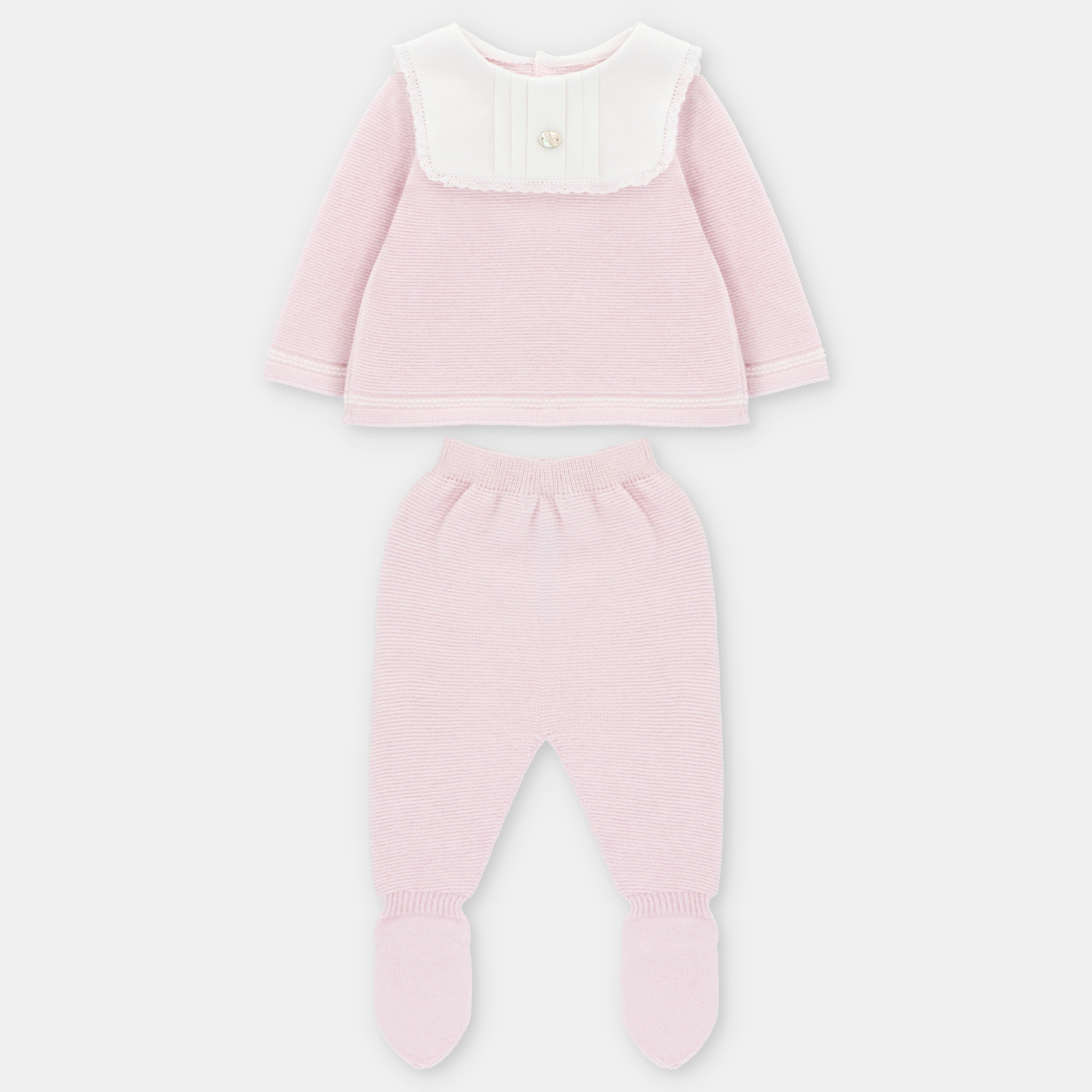SET SWEATER & LEGGINGS KNIT GIRL MONTREAL -ROSA EMPOLVADO