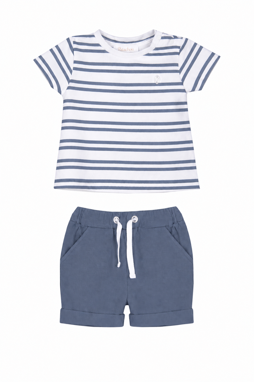 Blue Pique Boy Set