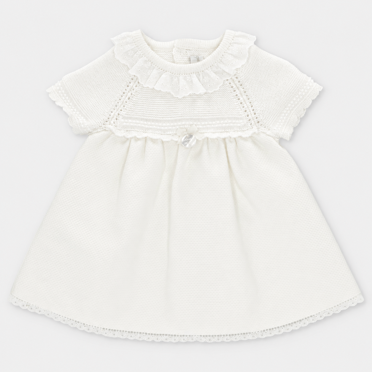 DRESS KNIT & WOVEN GIRL MONTREAL WHITE