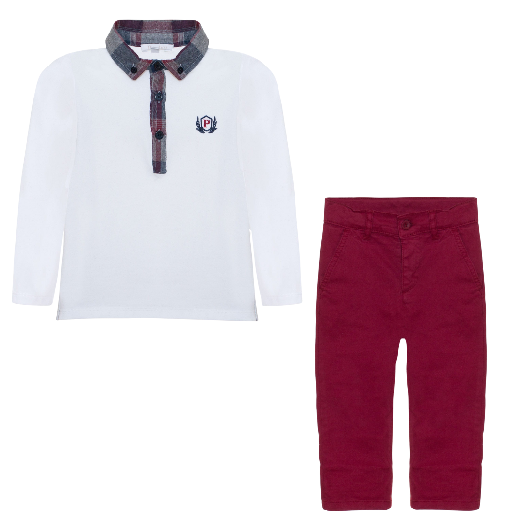 Boy Polo Knit and Pant Woven