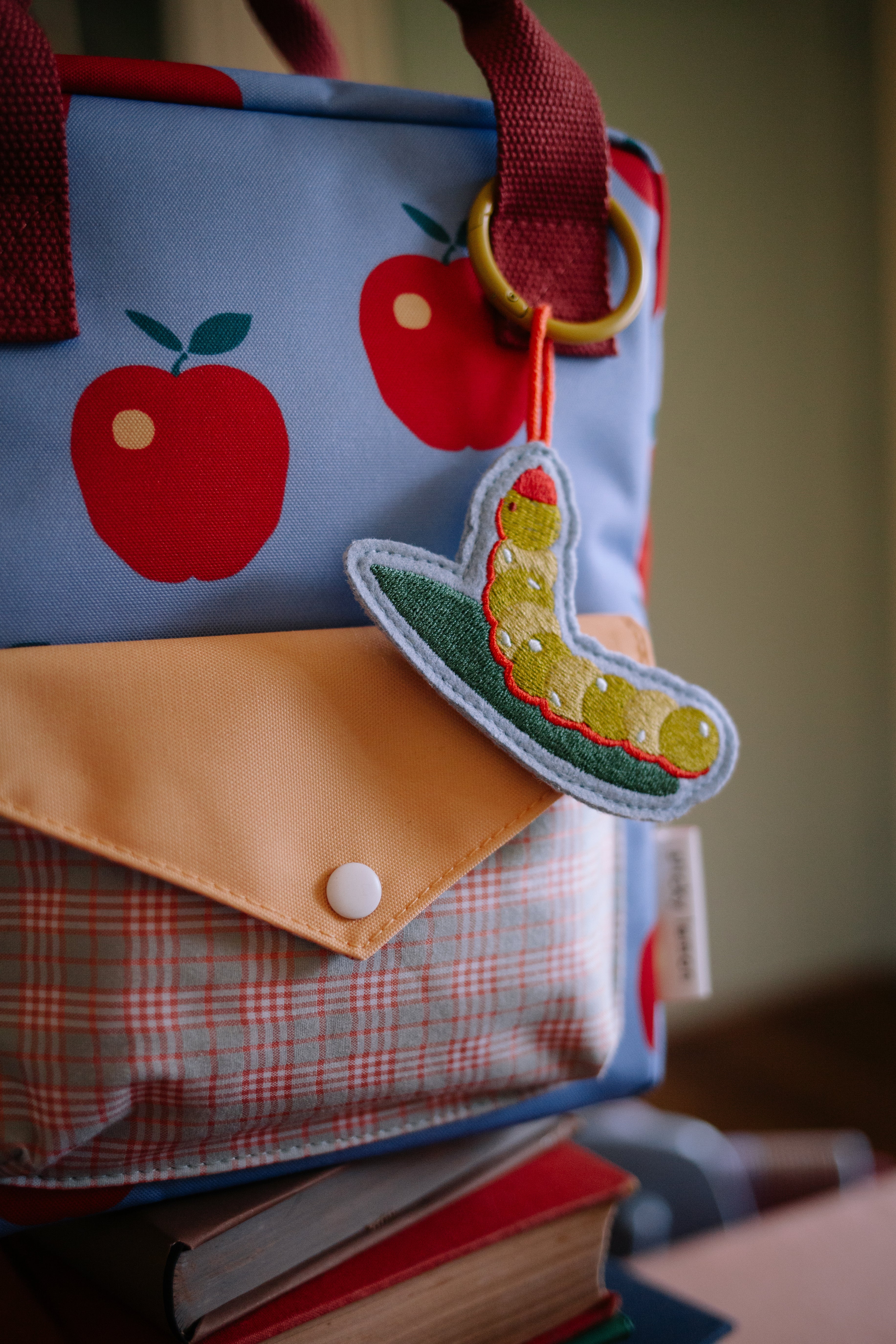 Embroidered keychain Caterpillar