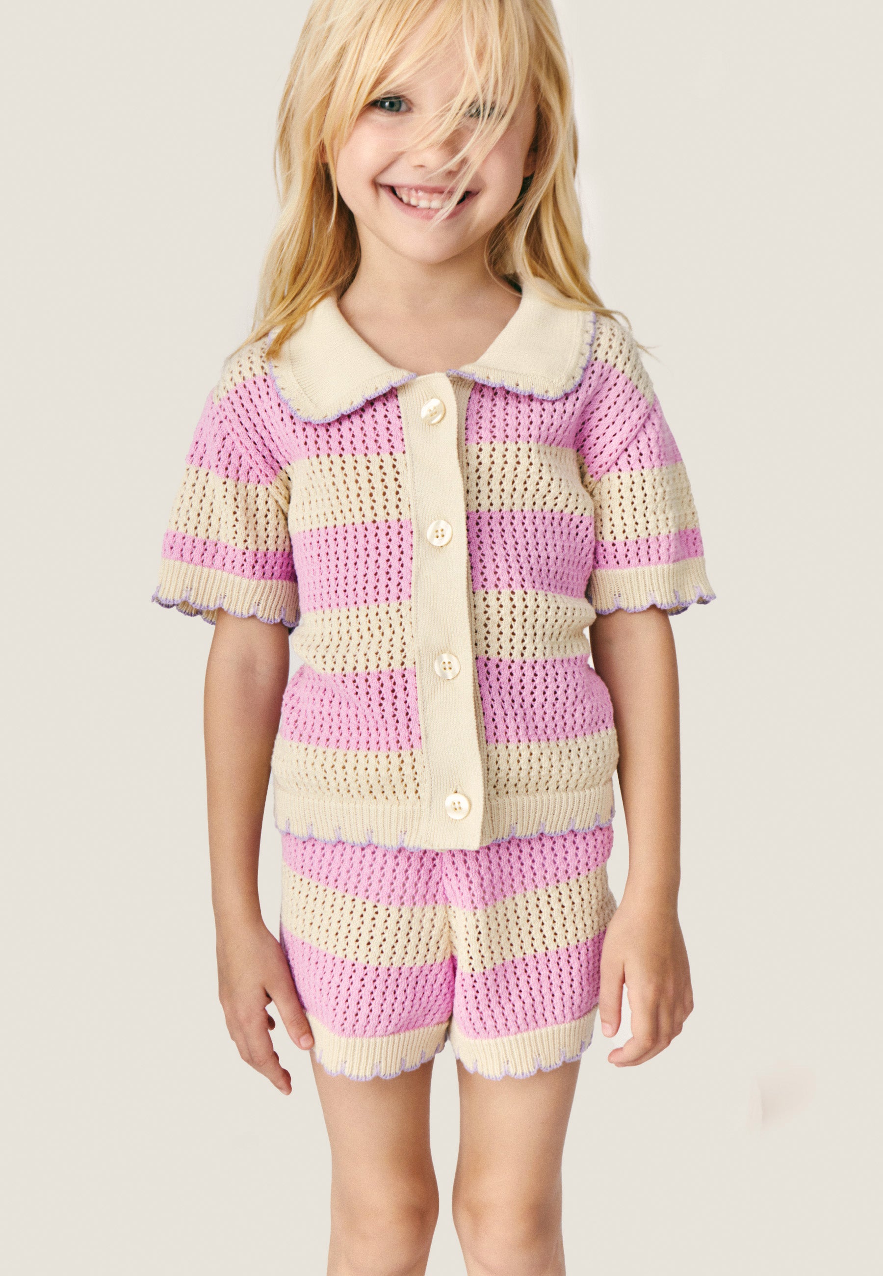 VITA SHORT PINK KNIT SET
