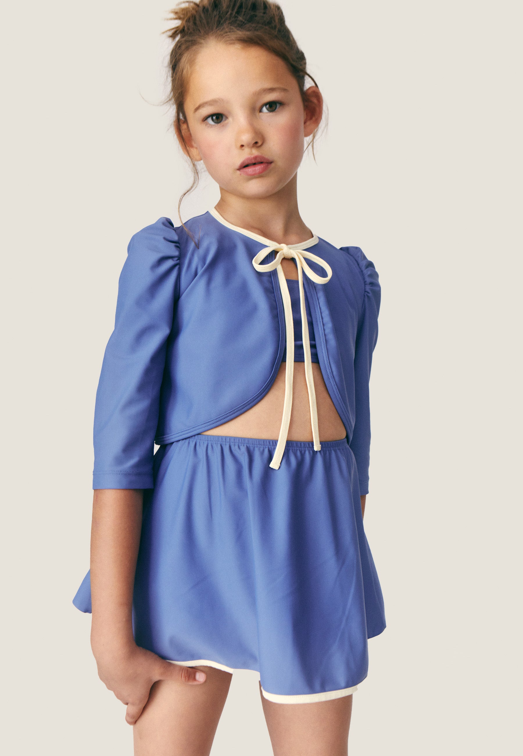 PAULINE SKIRT ECRU BLUE