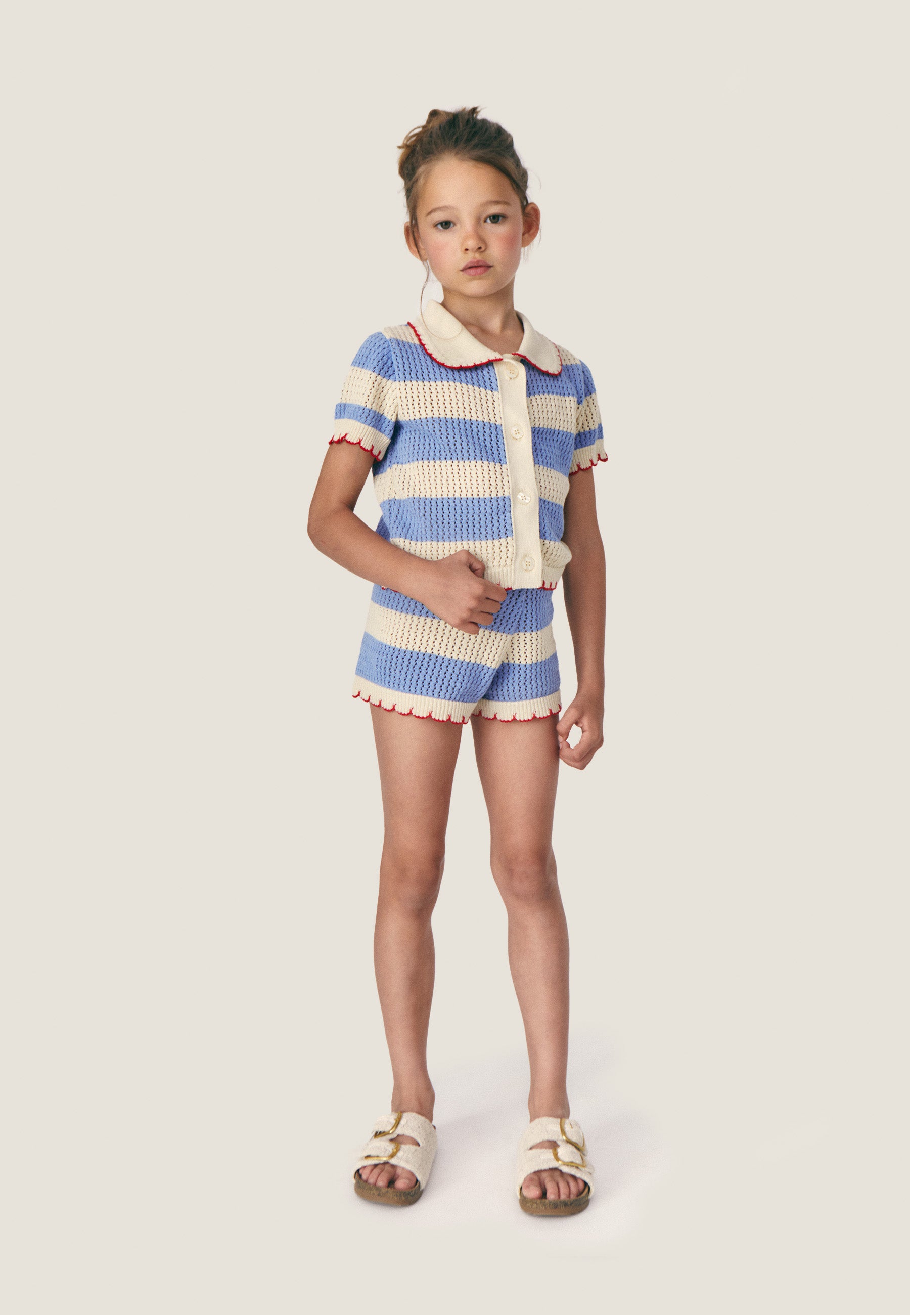 VITA SHORT BLUE KNIT SET