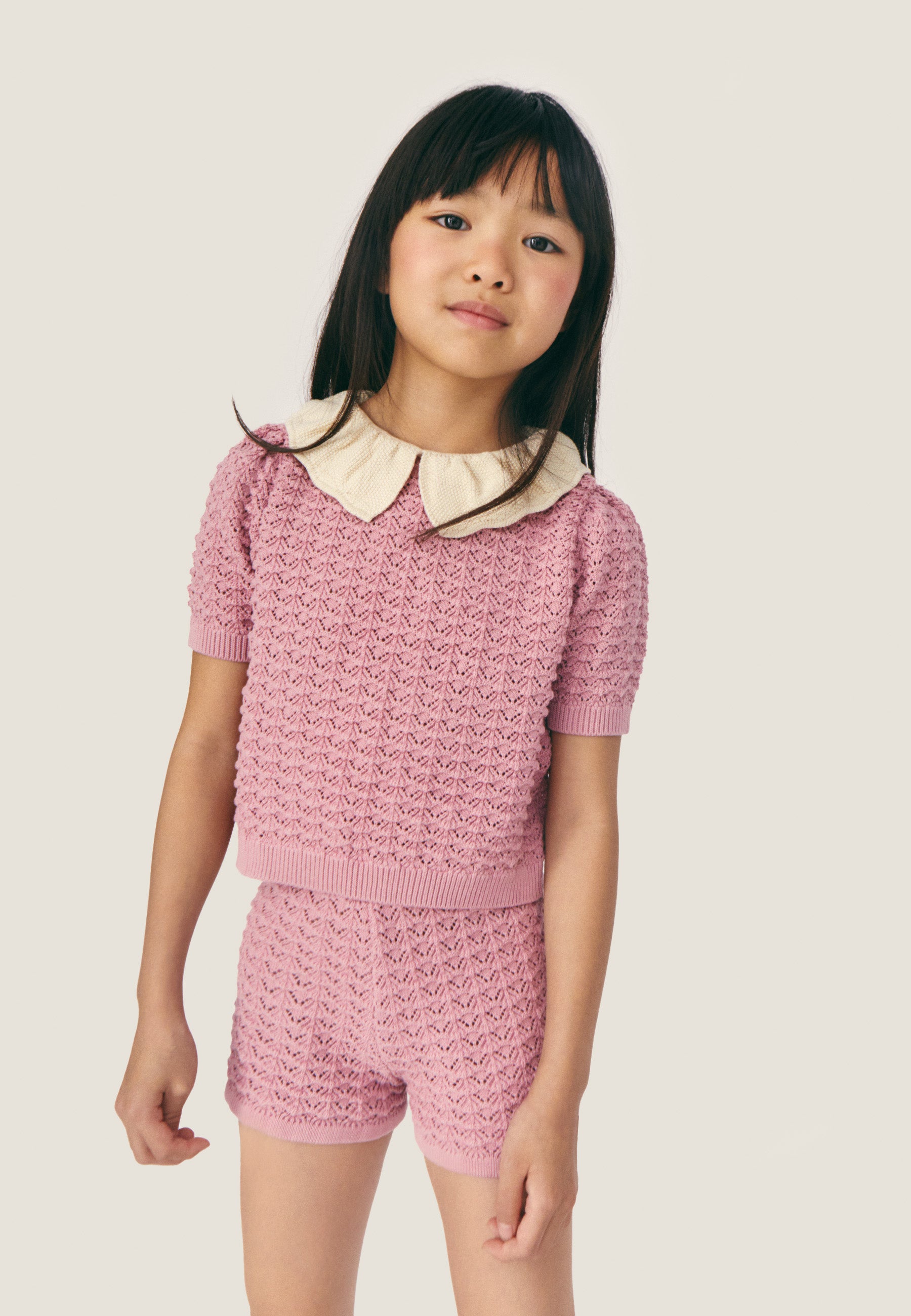 CERISE SHORT PINK KNIT SET