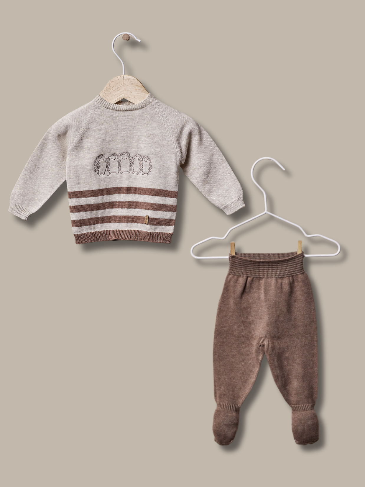 Brown Porcupine Long Jersey Set