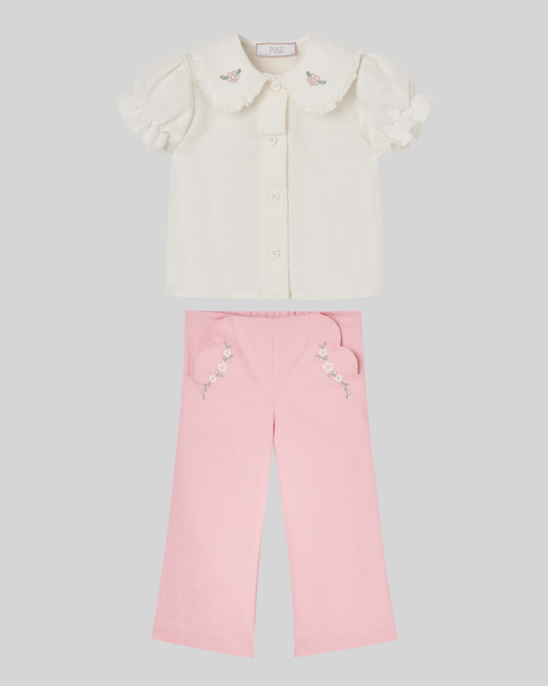 CTO. TOP  + PANTALON ROSA NINA "FRESCURA"