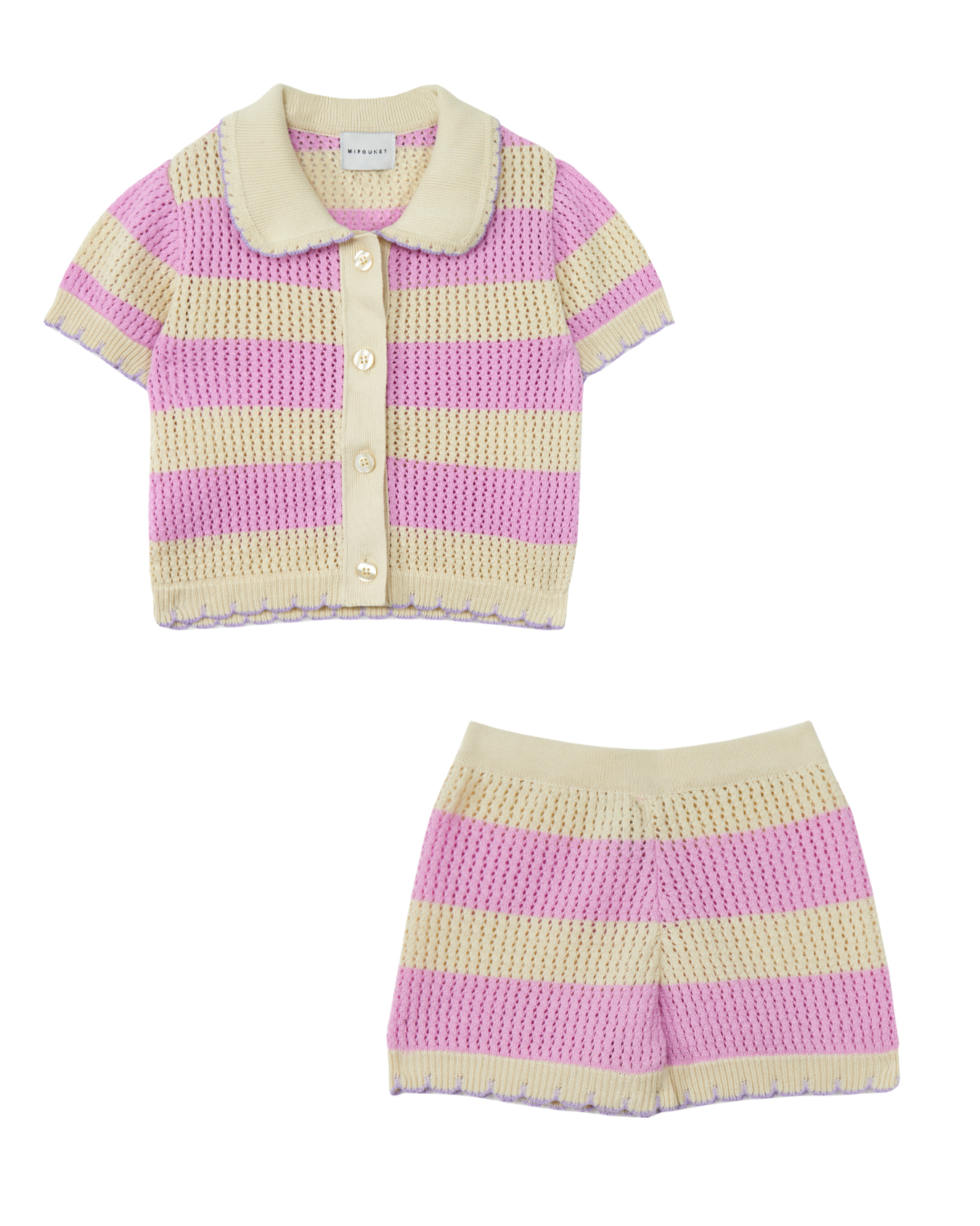 VITA SHORT PINK KNIT SET