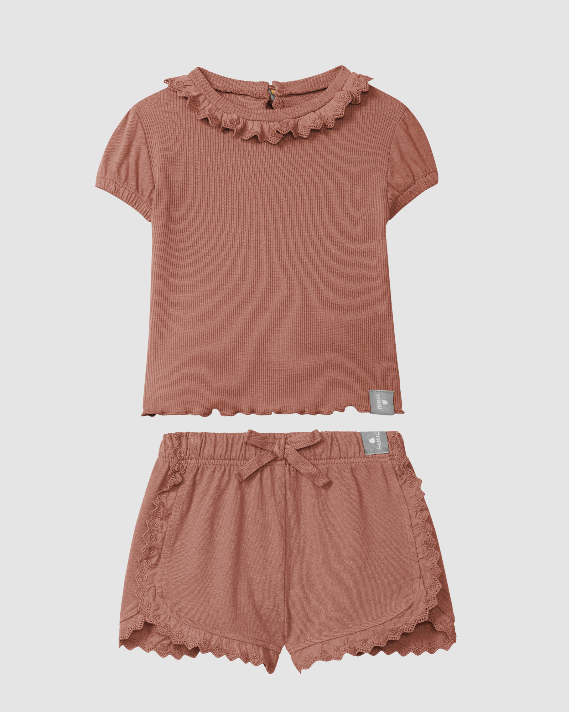 Ocre English detail Top and Short Set