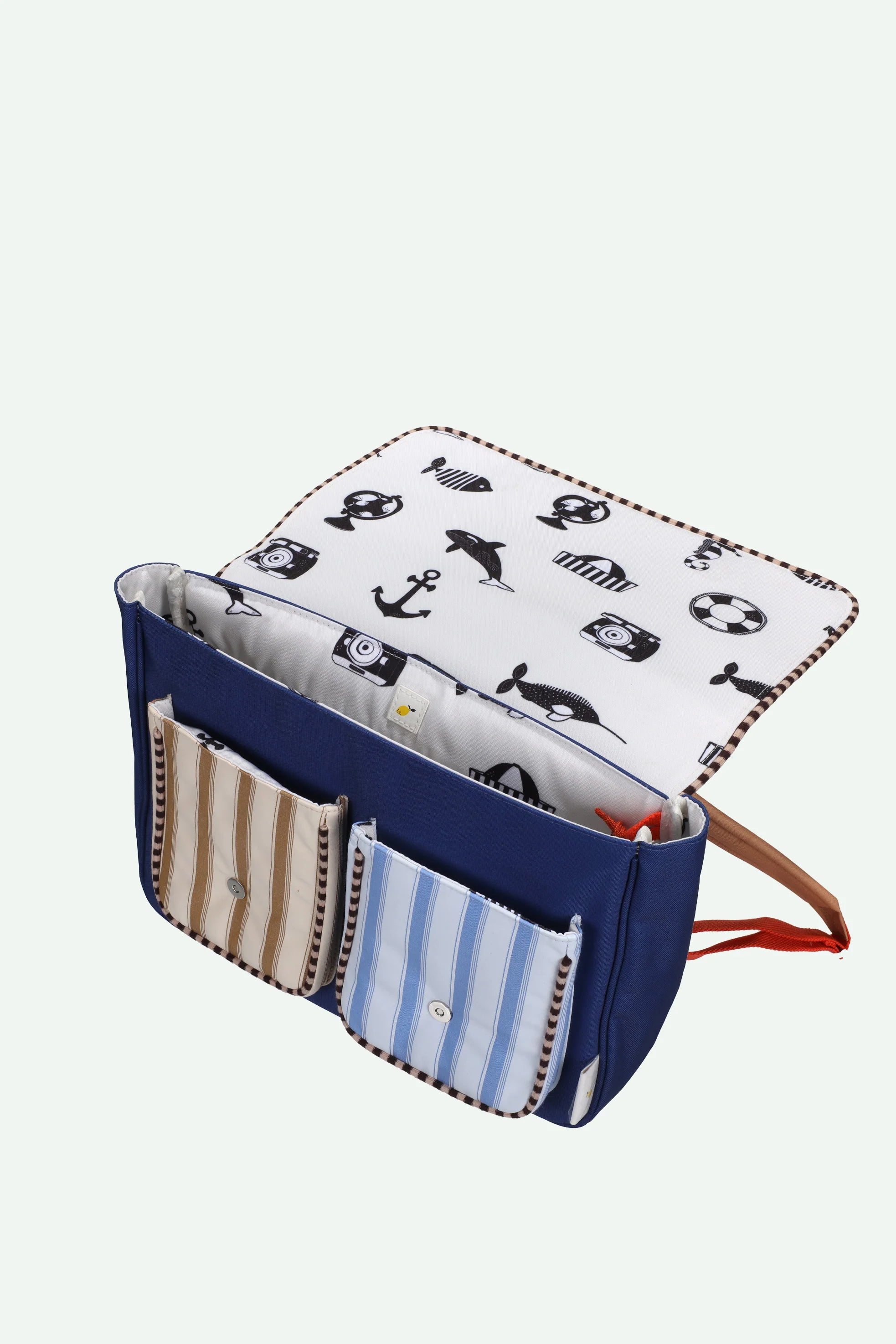 Schoolbag jane beige + ned blue