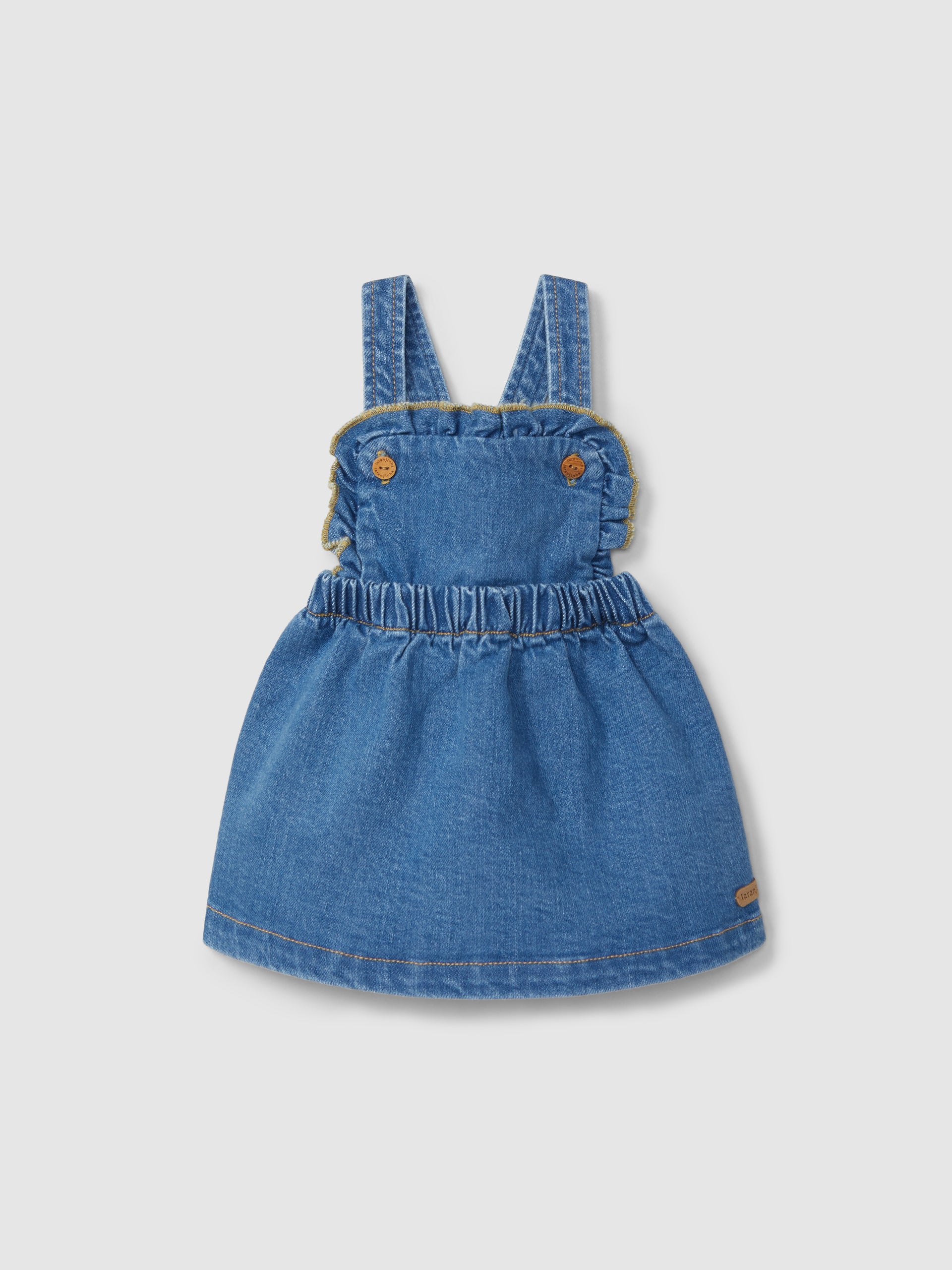 Falda Peto Vaquera con Camisa Amarilla