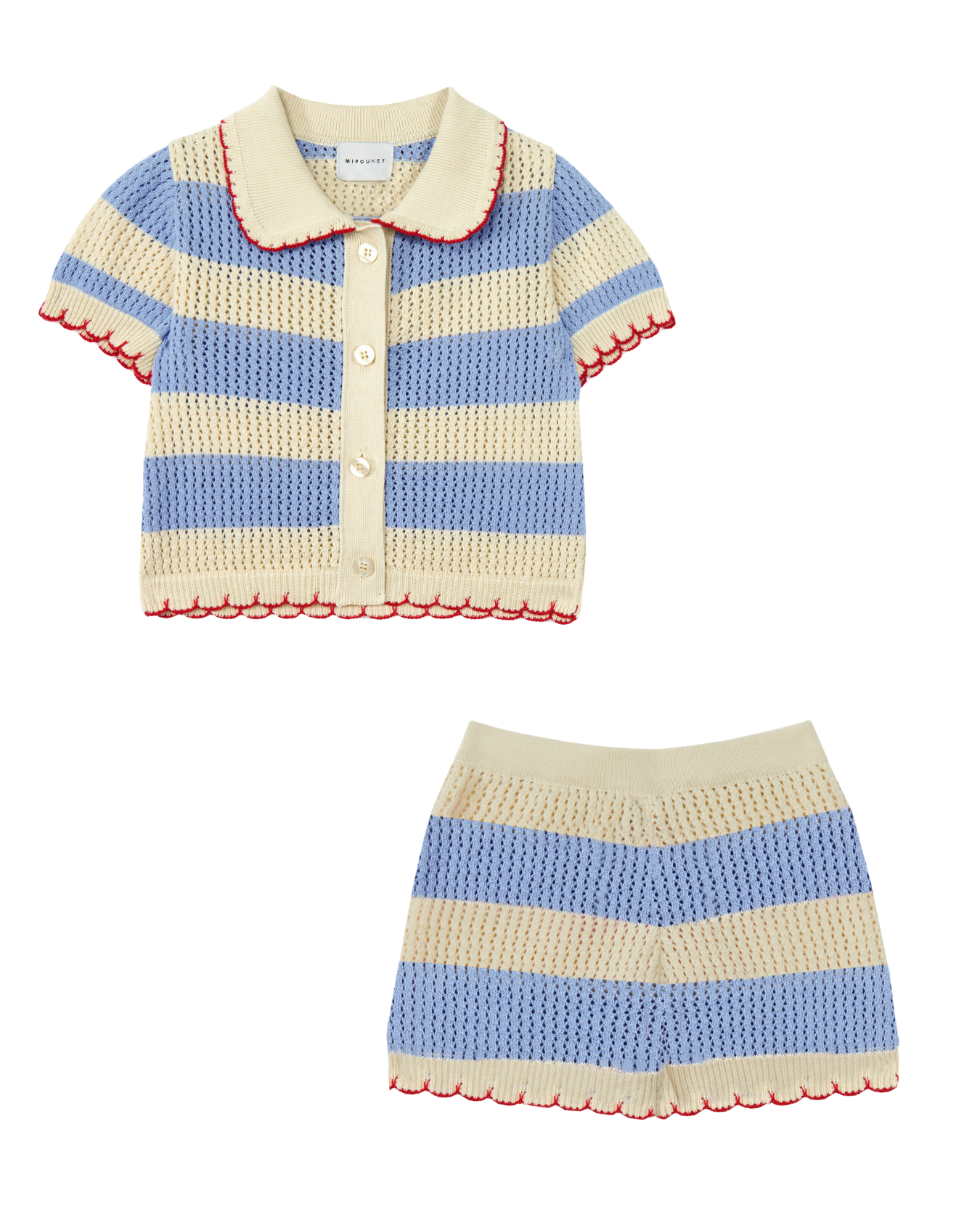 VITA SHORT BLUE KNIT SET