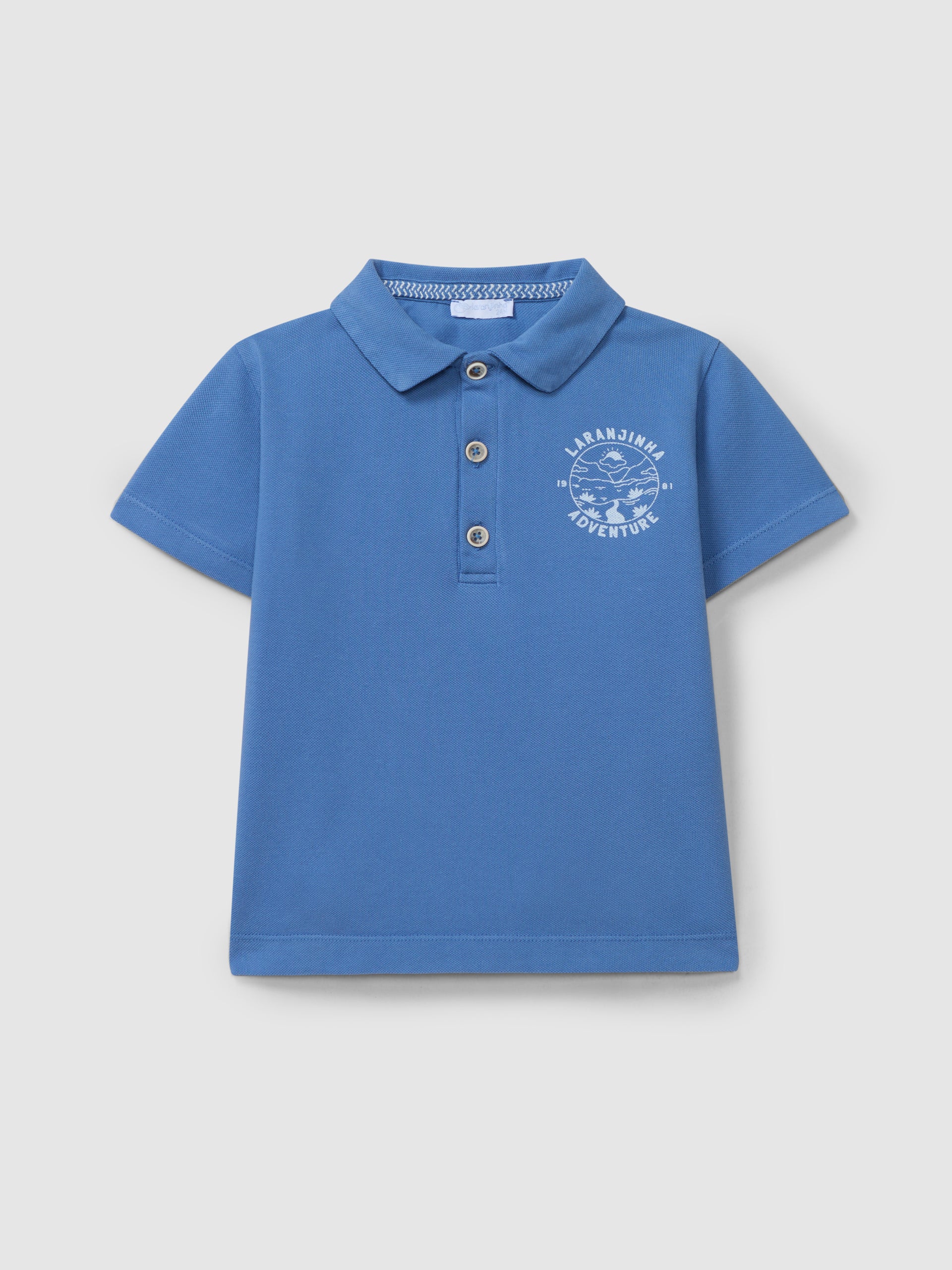 Polo piqué Laranjinha adventure Azul