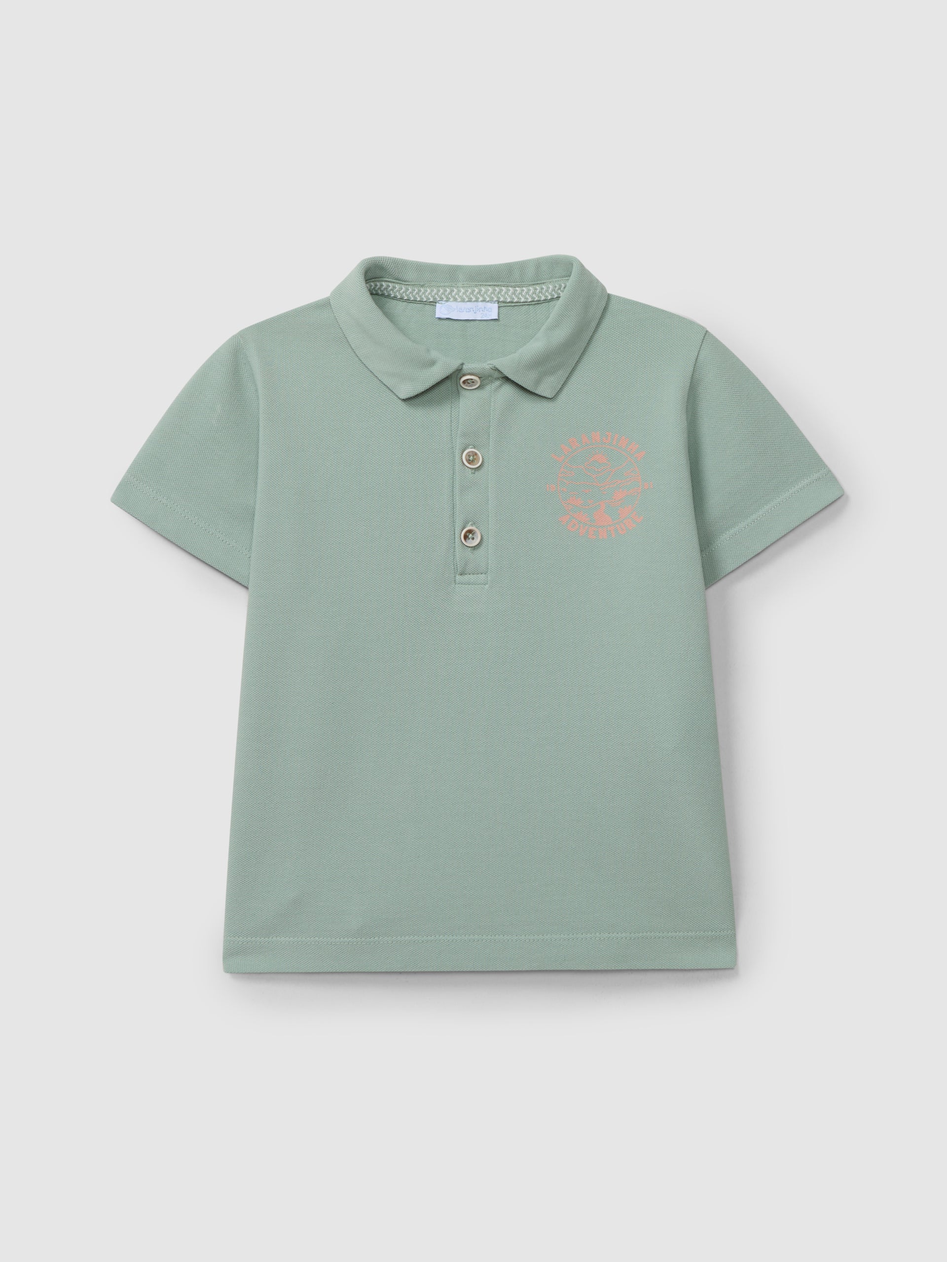 Polo piqué Laranjinha adventure verde