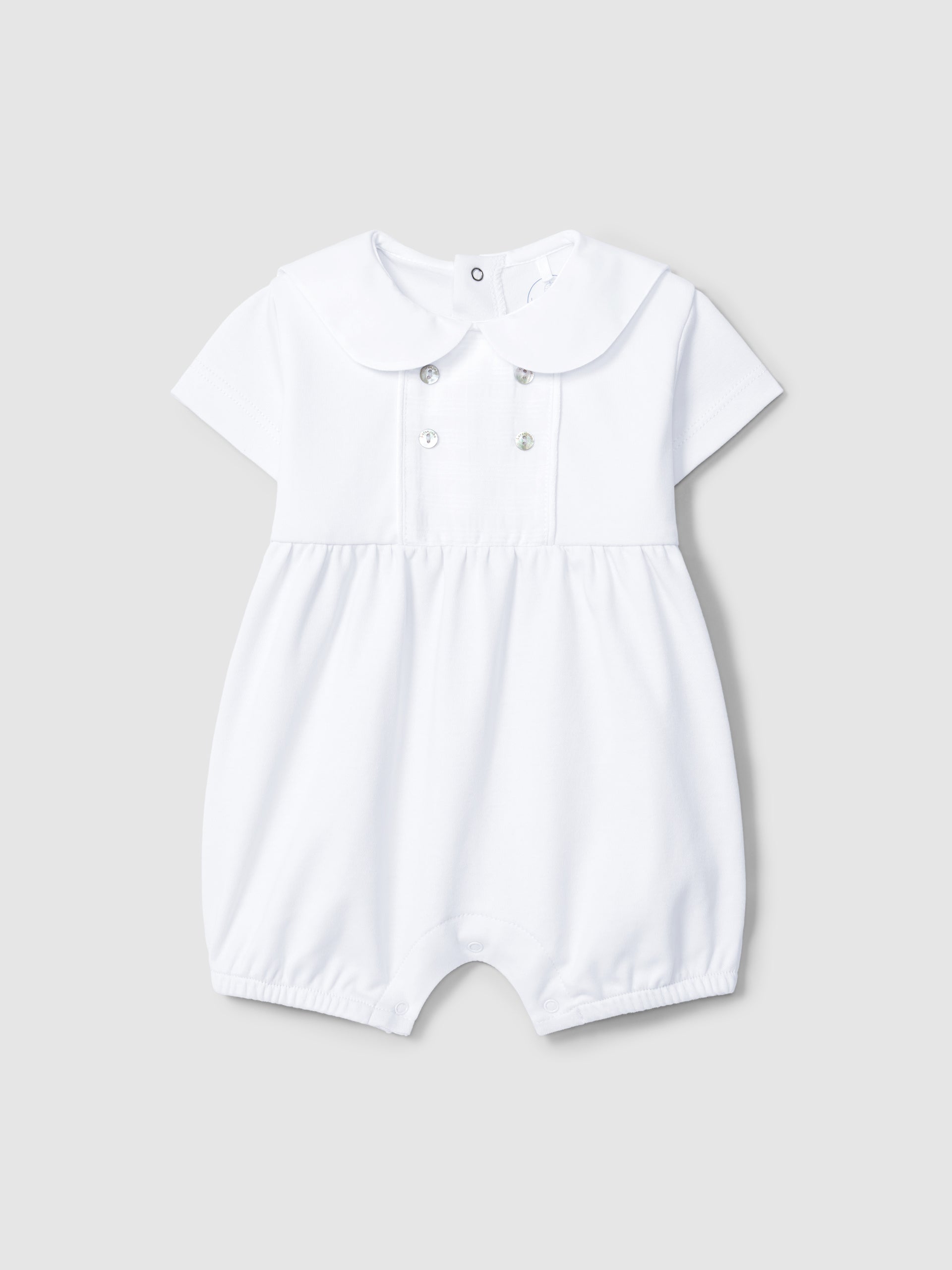 Shortie sailor collar and striped jacquard